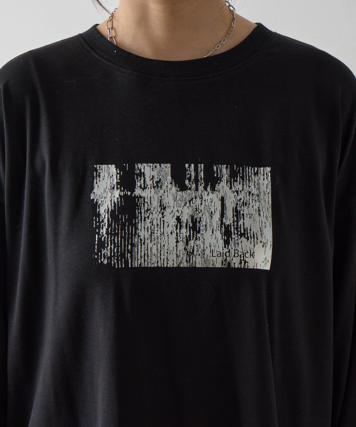COLONY 2139(コロニー トゥーワンスリーナイン) 【AW先行予約】箔プリント袖リブ長袖Tシャツ