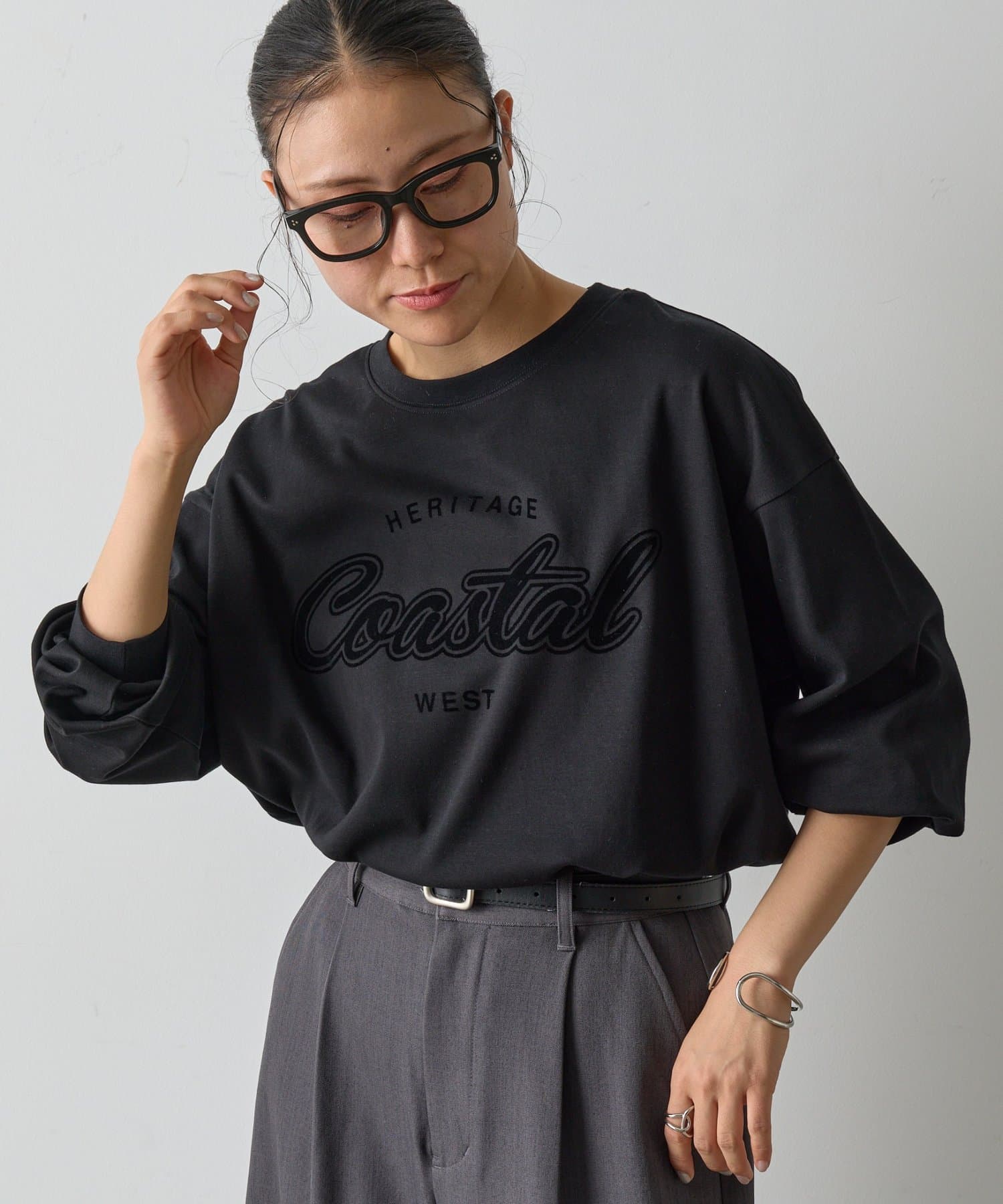 COLONY 2139(コロニー トゥーワンスリーナイン) 【AW先行予約】Coastalプリント袖リブ長袖Tシャツ