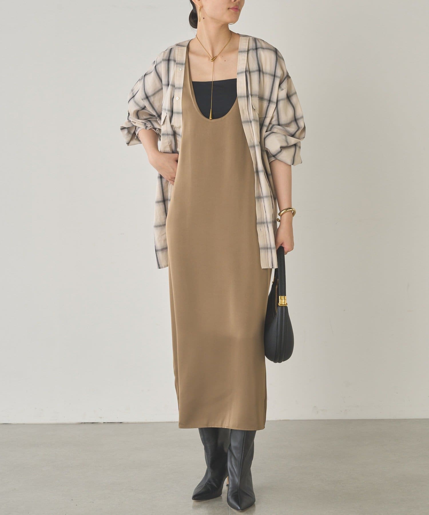 LOUNGEDRESS(ラウンジドレス) サテンタンクワンピース