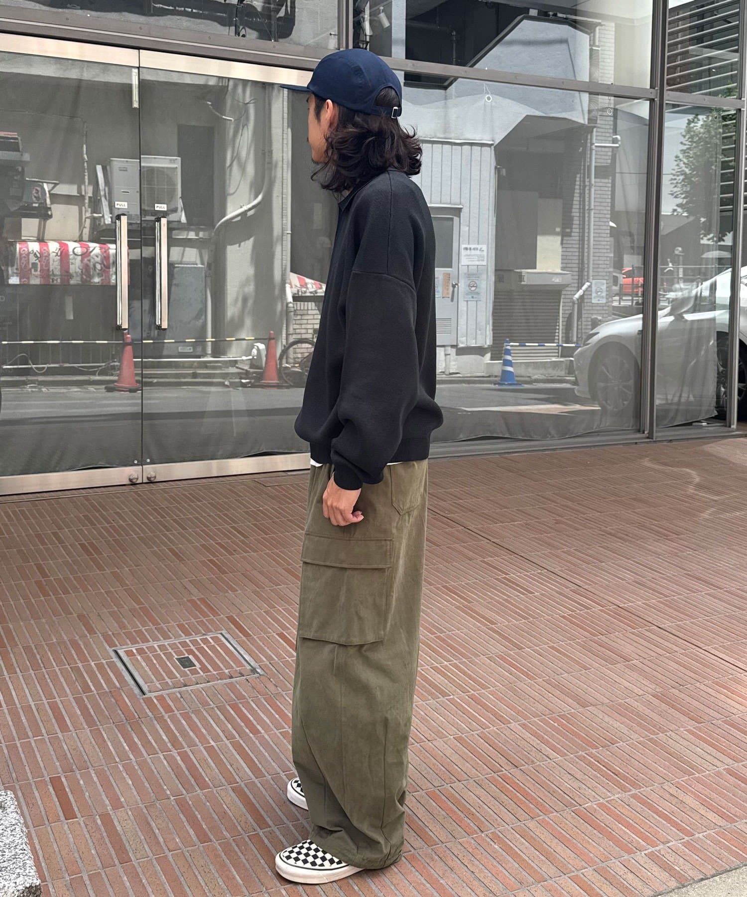 CIAOPANIC(チャオパニック) バーズアイニットロングスリーブニットポロ