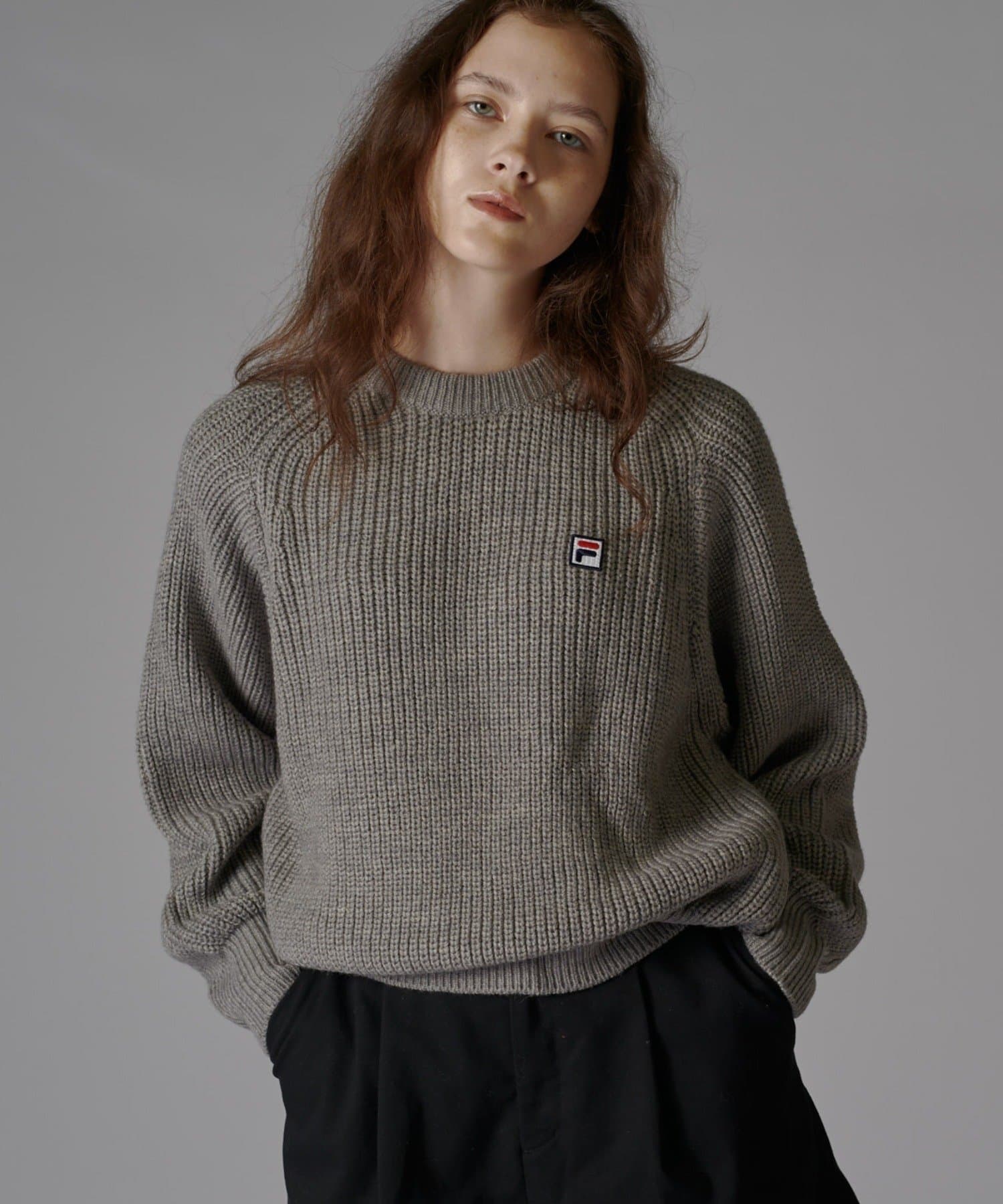 Lui's(ルイス) 【FILA×Lui's】ハイネッククロップドニット