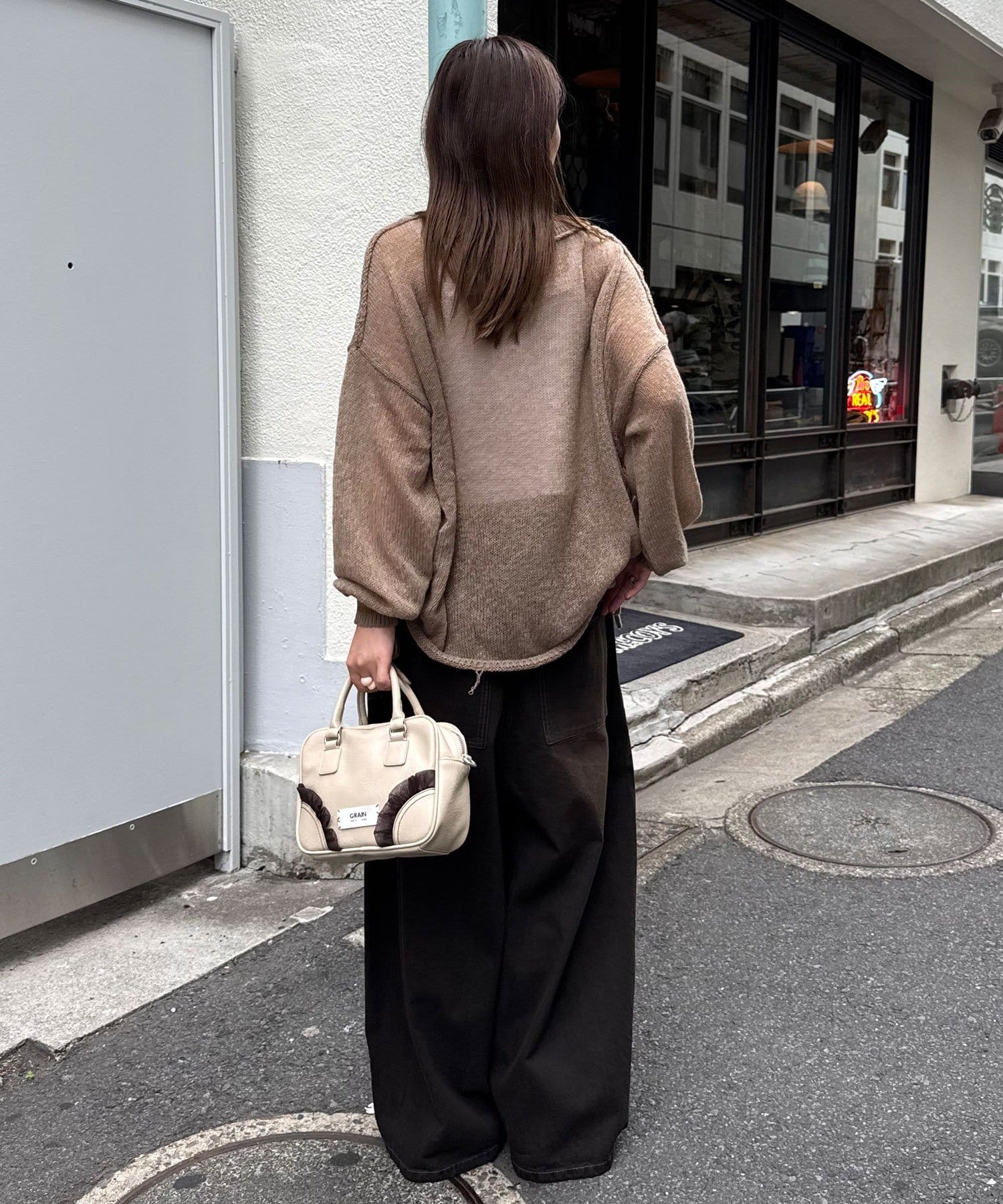CIAOPANIC(チャオパニック) スターロゴシャーリングシアーニット