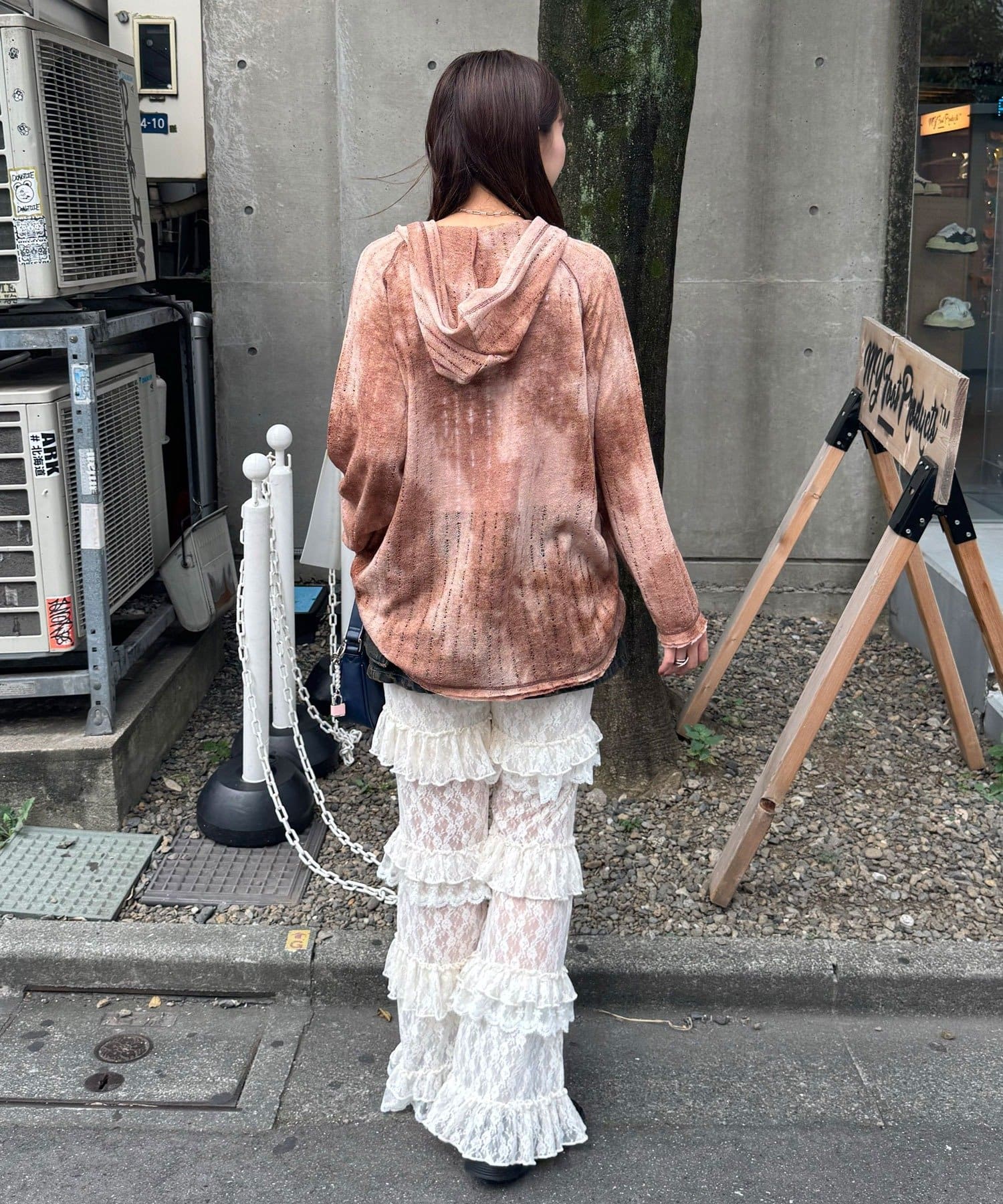 CIAOPANIC(チャオパニック) ショルダースリットタイダイフーディー