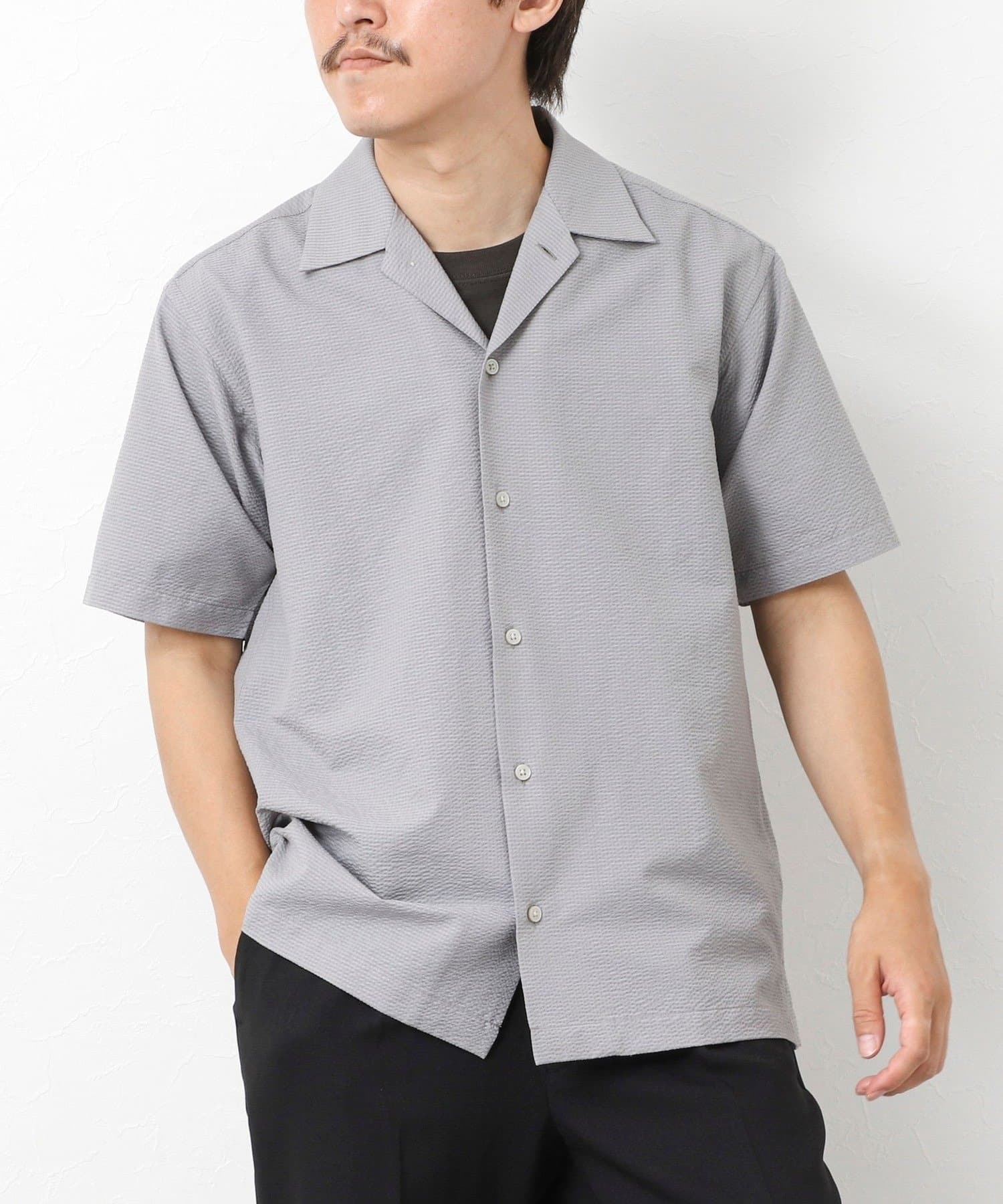NOLLEY'S(ノーリーズ) DotAir撥水ストレッチオープンカラー