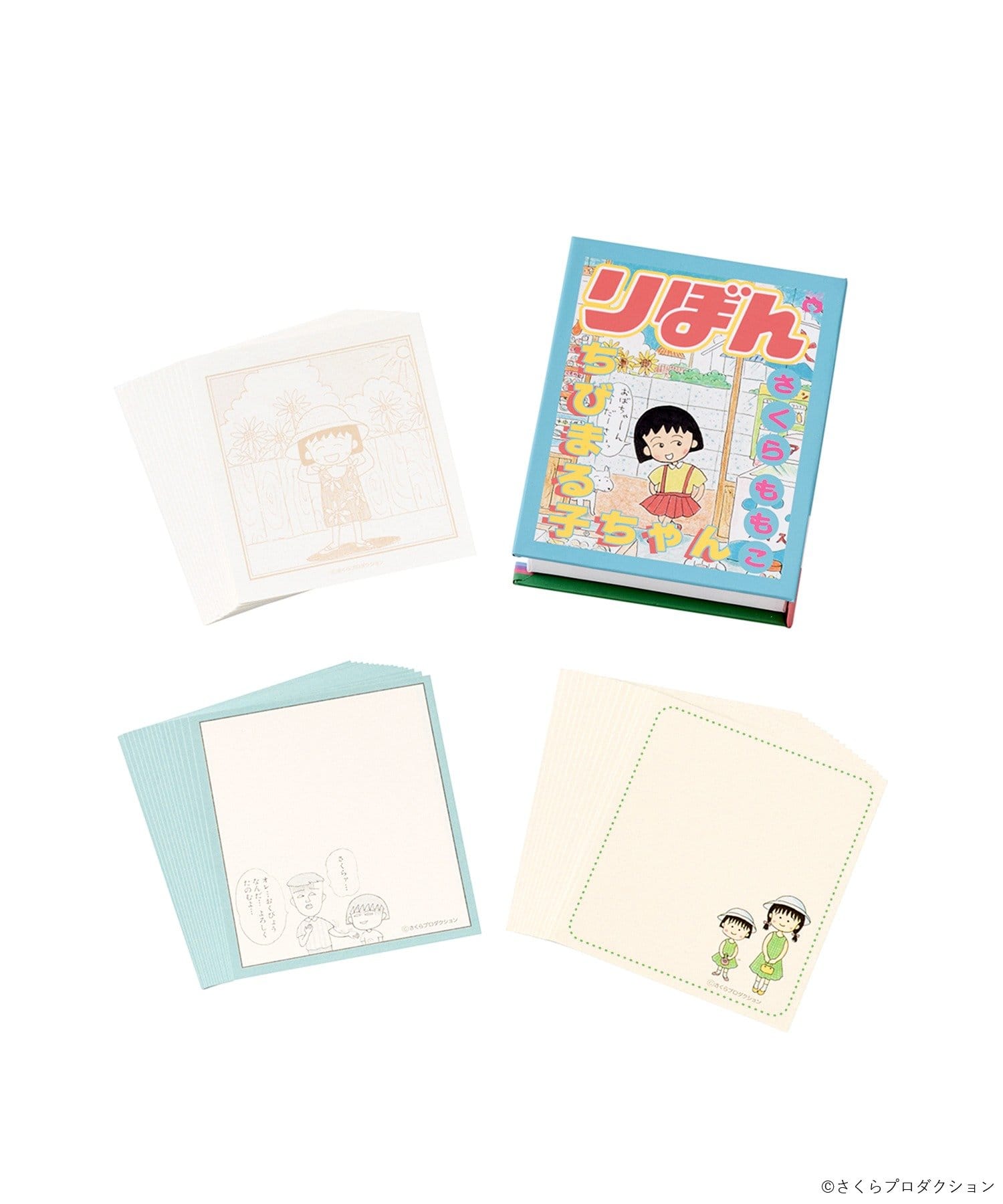 BOOK型メモセット／ちびまる子ちゃん（りぼん70周年） | 3COINS(スリー
