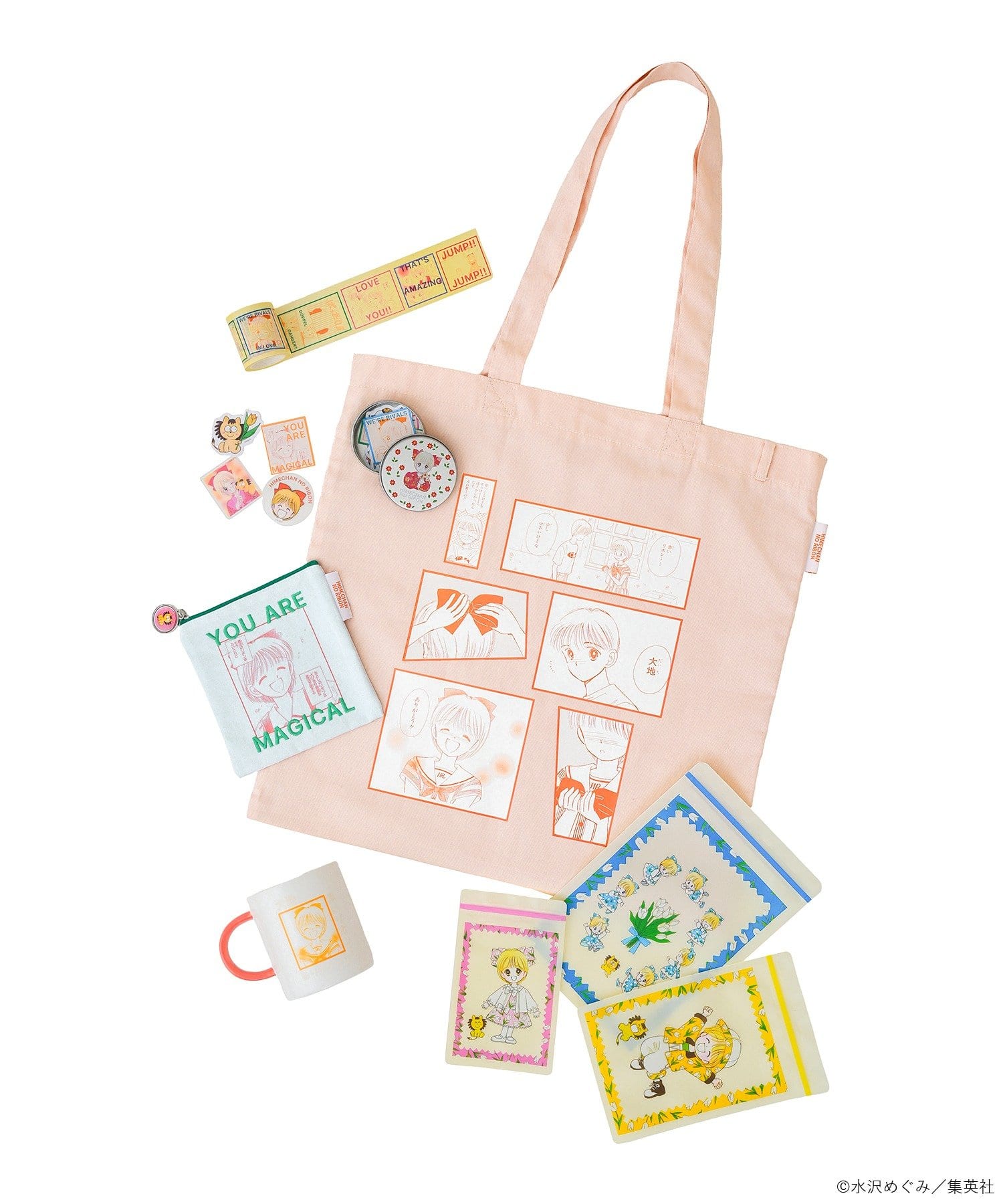 3COINS(スリーコインズ) ストックBAG／姫ちゃんのリボン（りぼん70周年）