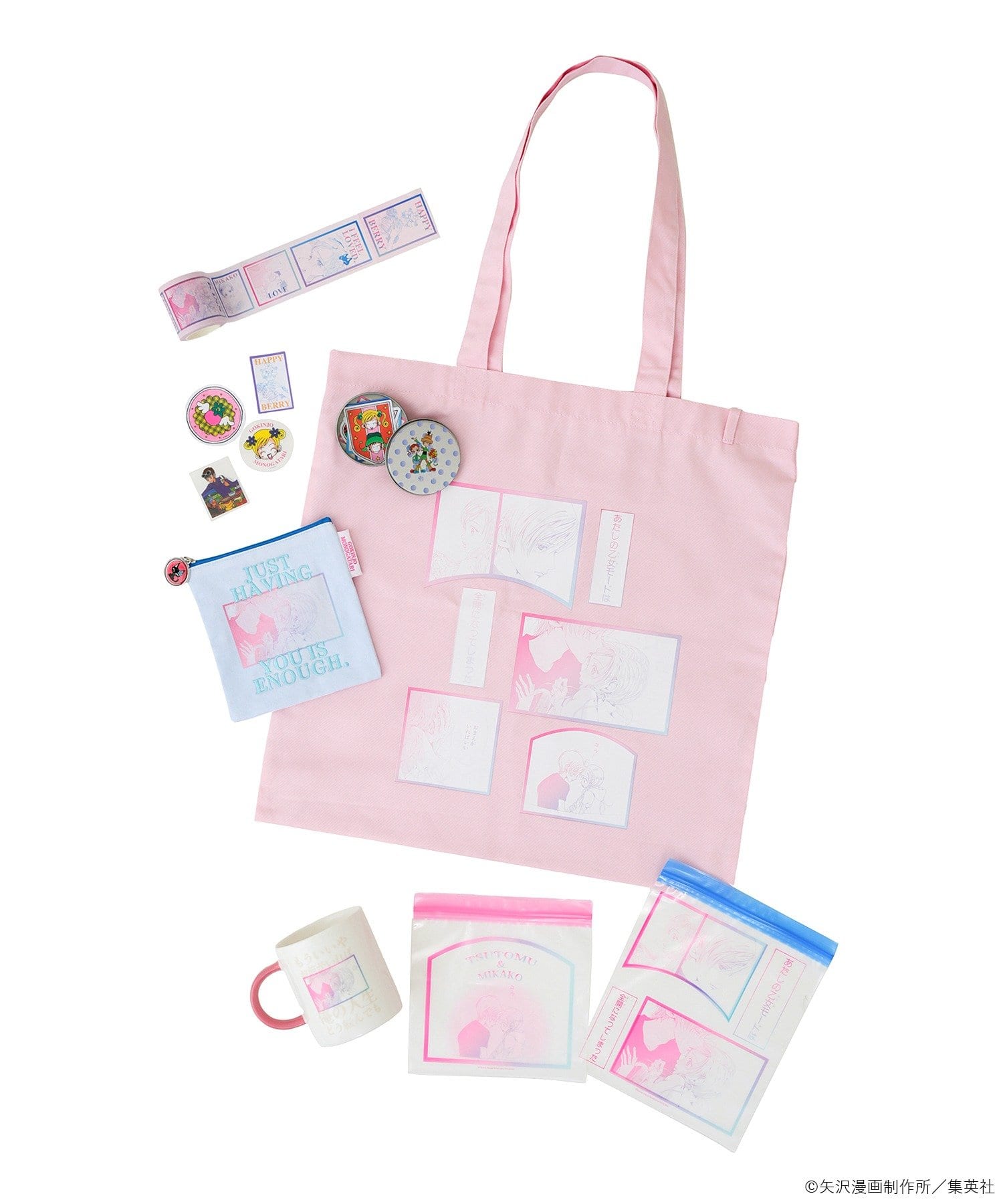3COINS(スリーコインズ) ストックBAG／ご近所物語（りぼん70周年）