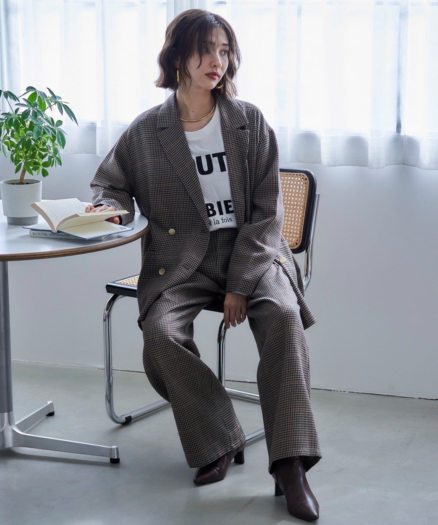 SET UP対応】ツータックストレートパンツ | Remind me and