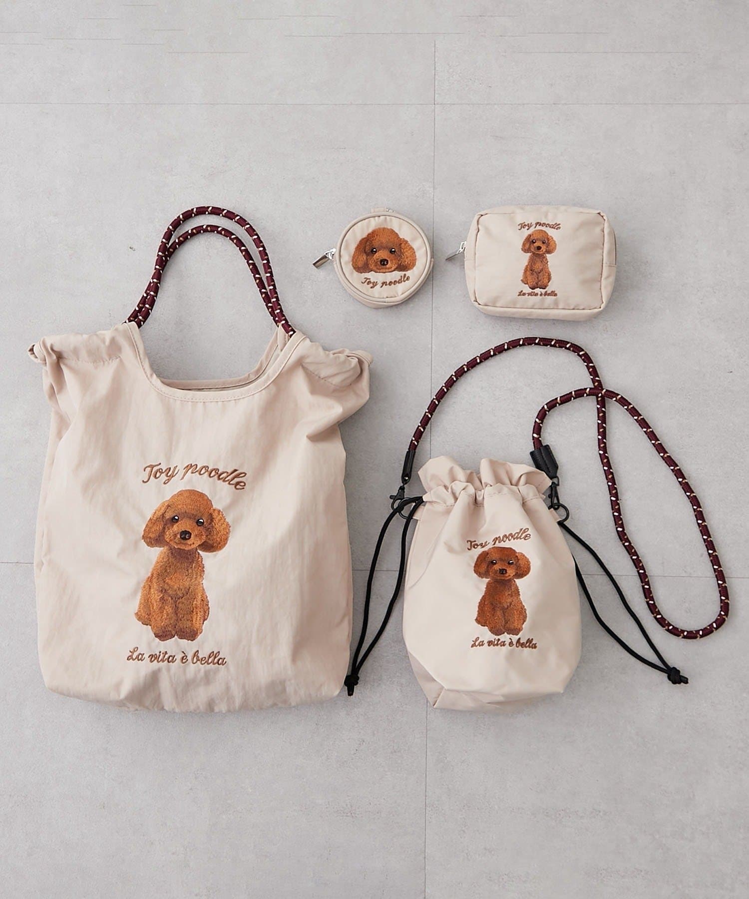 Remind me and forever(リマインドミーアンドフォーエバー) 【WEB限定】アニマル刺繍コードショルダーポーチ