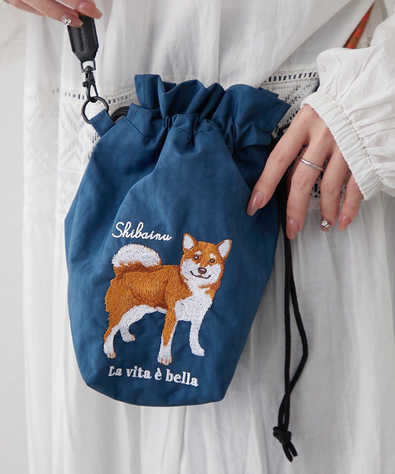 Remind me and forever(リマインドミーアンドフォーエバー) アニマル刺繍コードショルダーバッグ