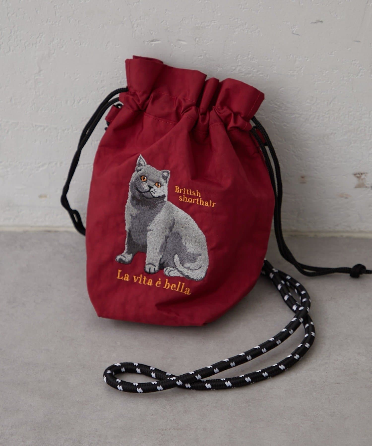 Remind me and forever(リマインドミーアンドフォーエバー) 【おさんぽにぴったり】アニマル刺繍コードショルダーバッグ