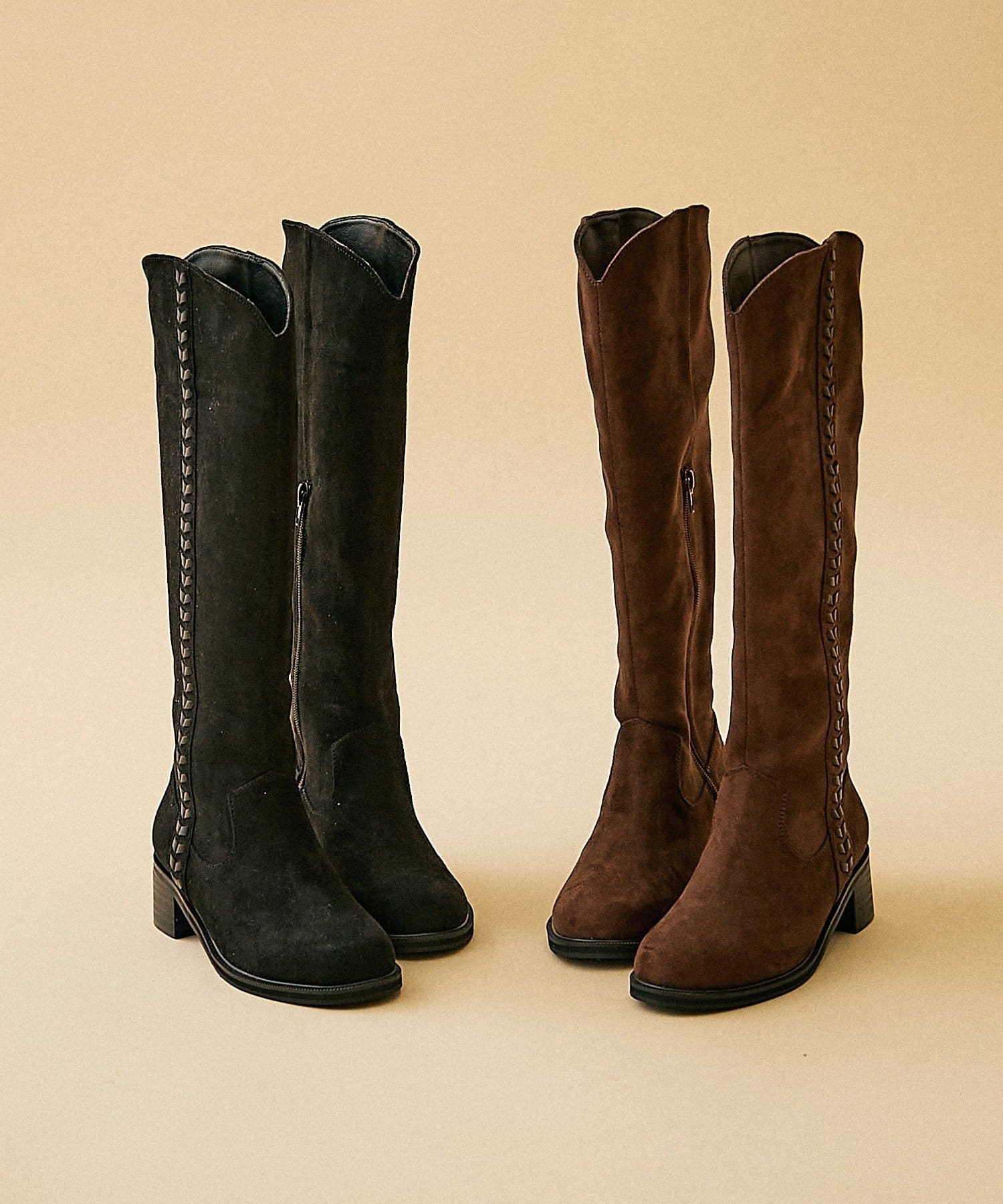 NICE CLAUP / OLIVE des OLIVE OUTLET(ナイスクラップ  / オリーブ デ オリーブ アウトレット) 【RMAF】サイドステッチロングブーツ