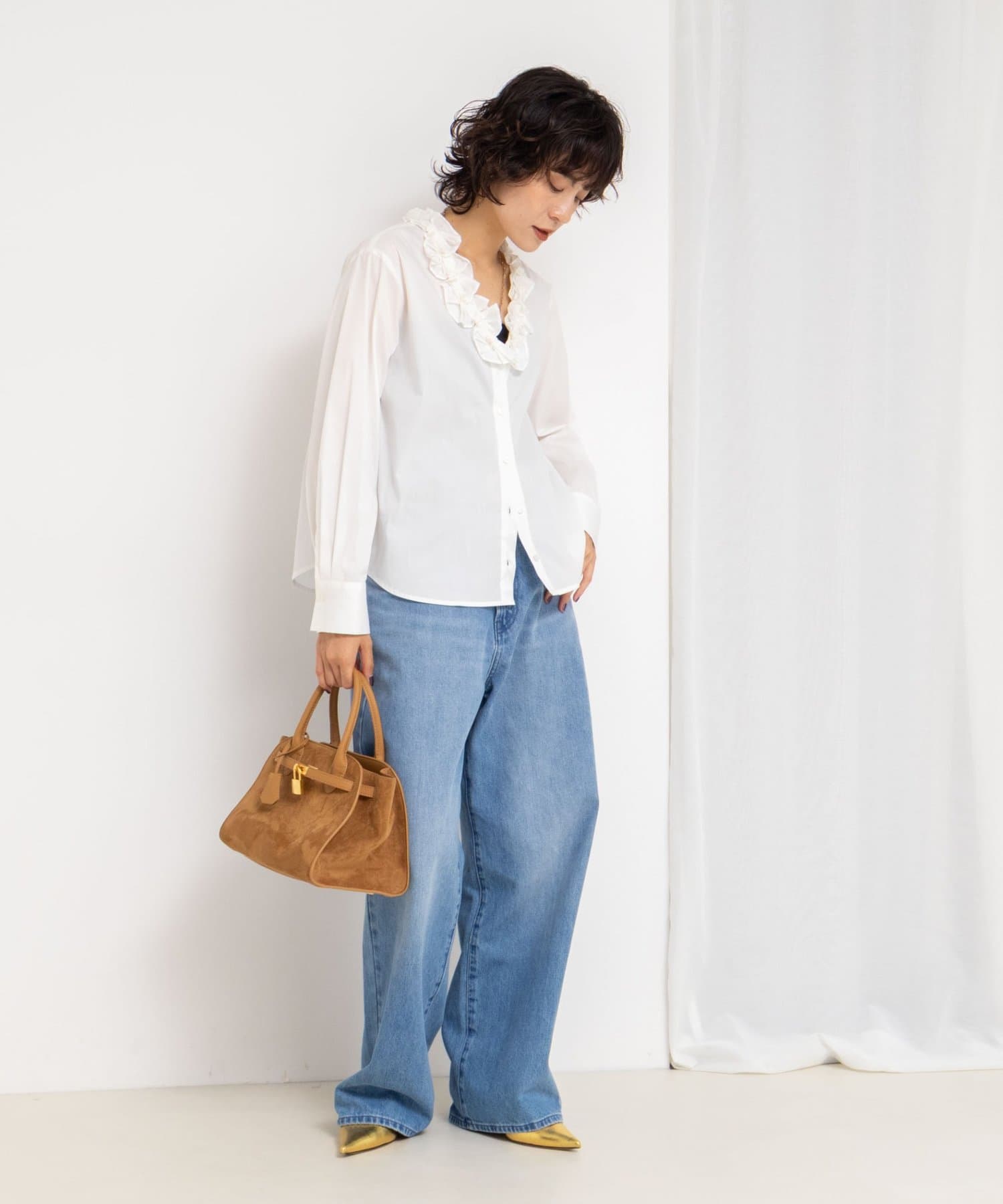 ブラウス シャツ Vネックタックギャザーパーツブラウス レディース Vネックタックギャザーパーツブラウス | NOLLEY'S(ノーリーズ
