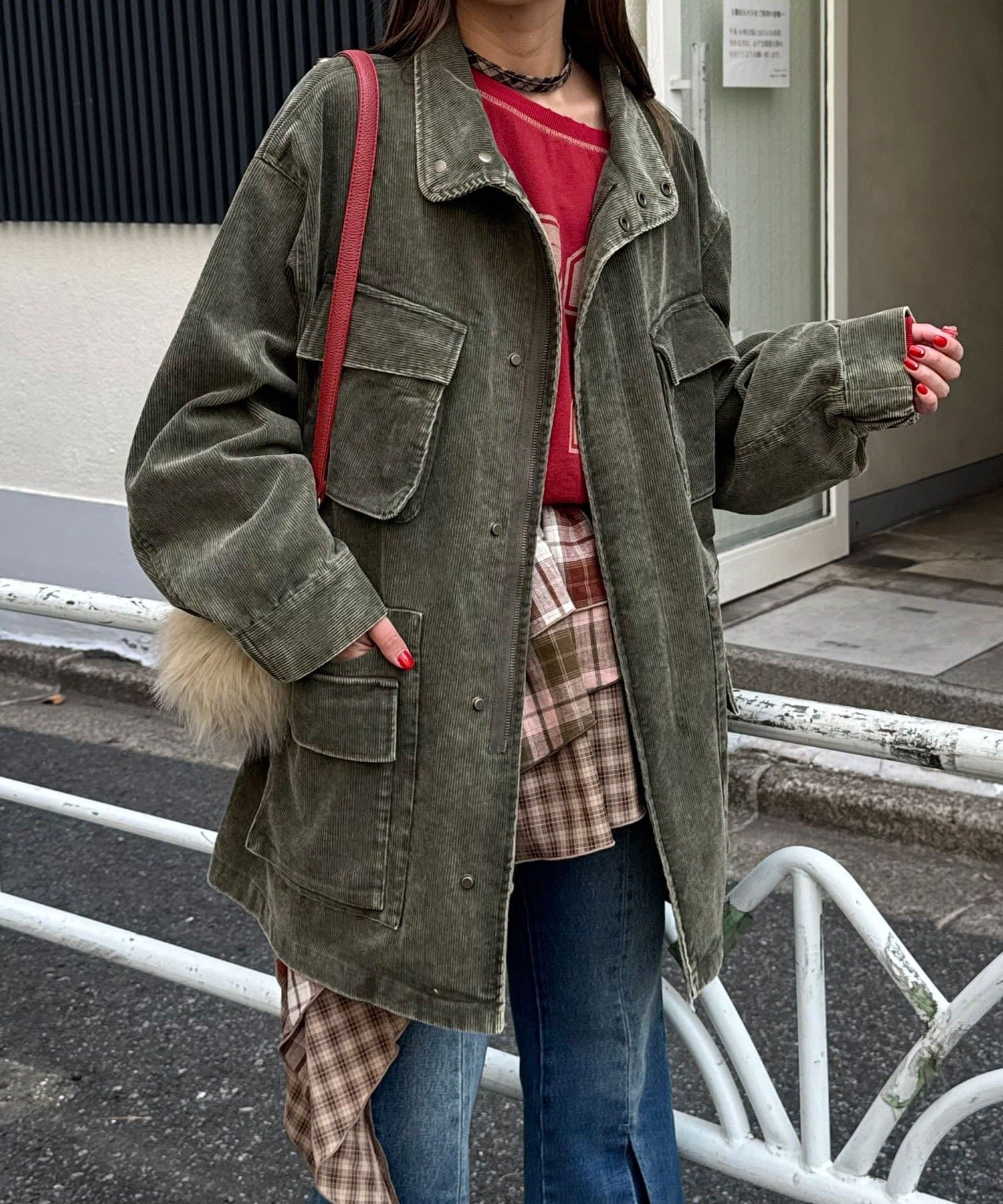 CIAOPANIC(チャオパニック) 【UNESS/ユーネス】加工コーデュロイモッズコート