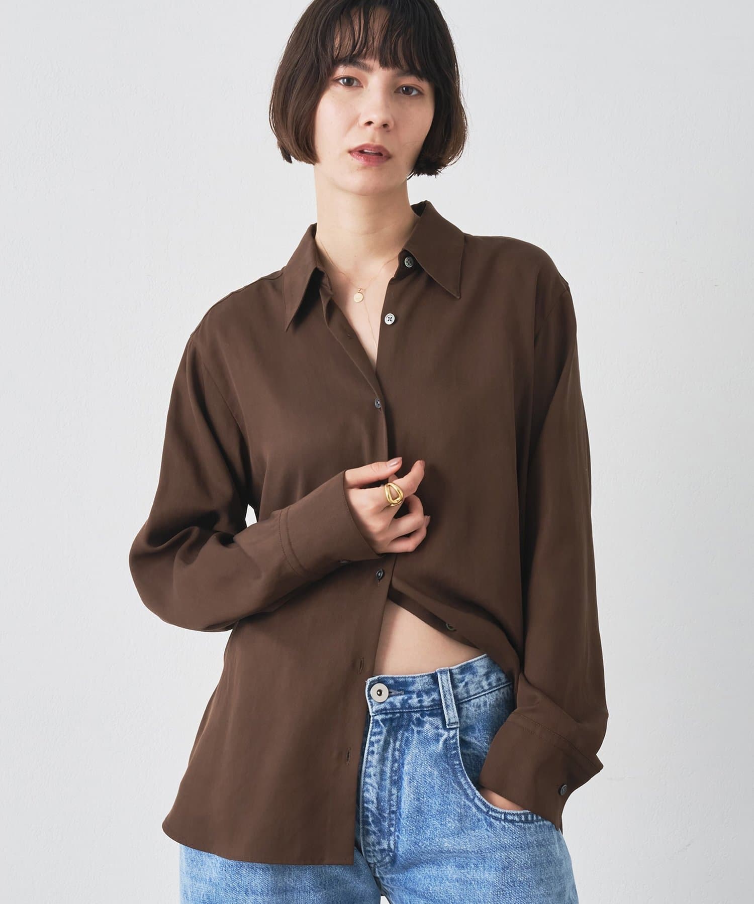 Whim Gazette(ウィム ガゼット) トロミシャツ