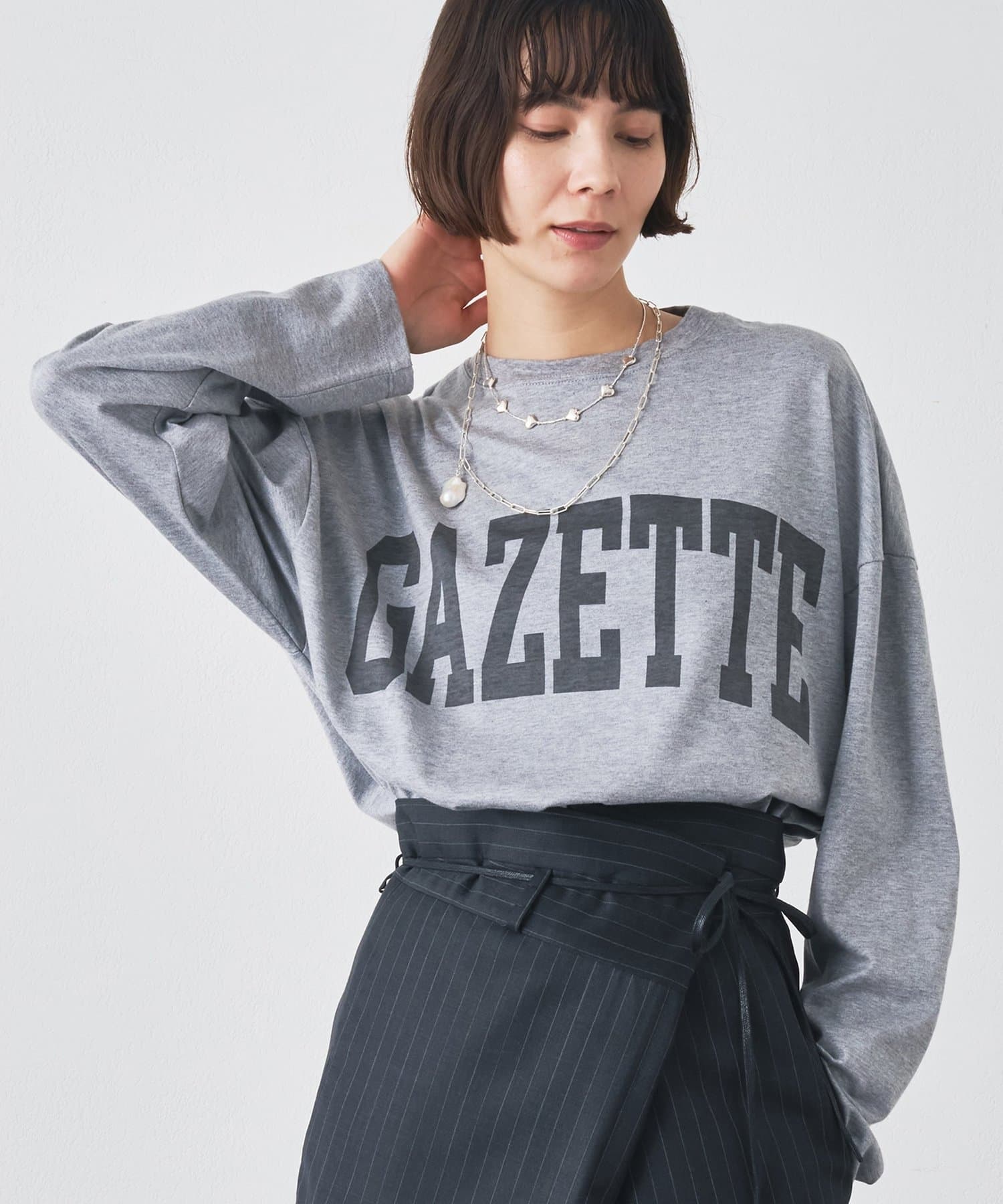 Whim Gazette(ウィム ガゼット) GAZETTEロングTシャツ