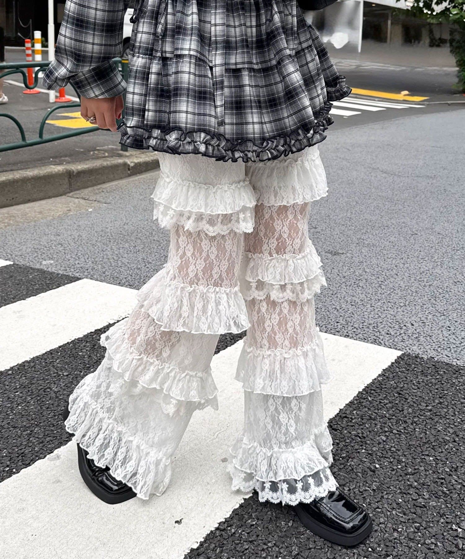CIAOPANIC(チャオパニック) 【展示会限定商品】ティアードレースフレアレイヤードフリルパンツ