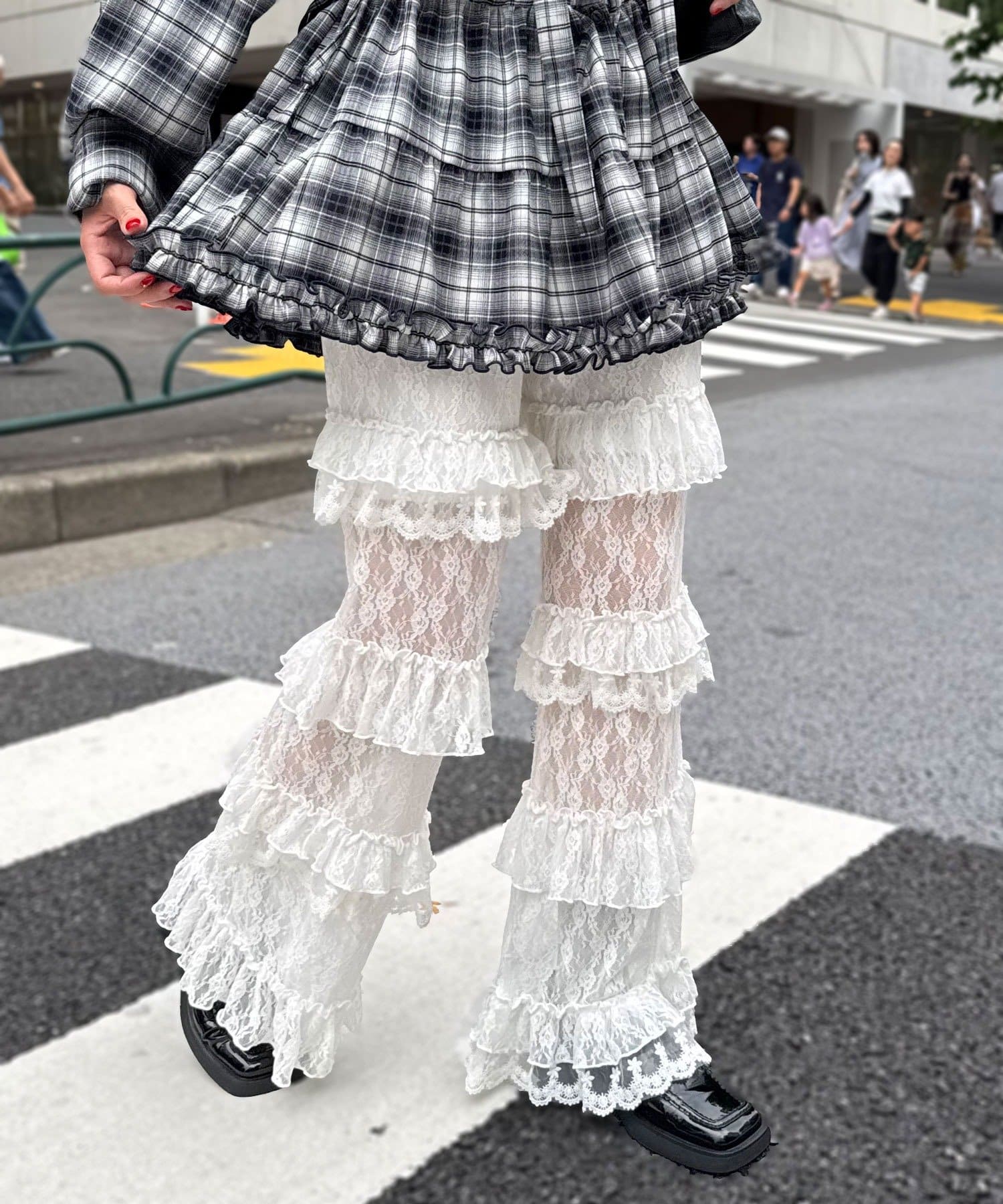 ティアードレースフレアレイヤードフリルパンツ | CIAOPANIC