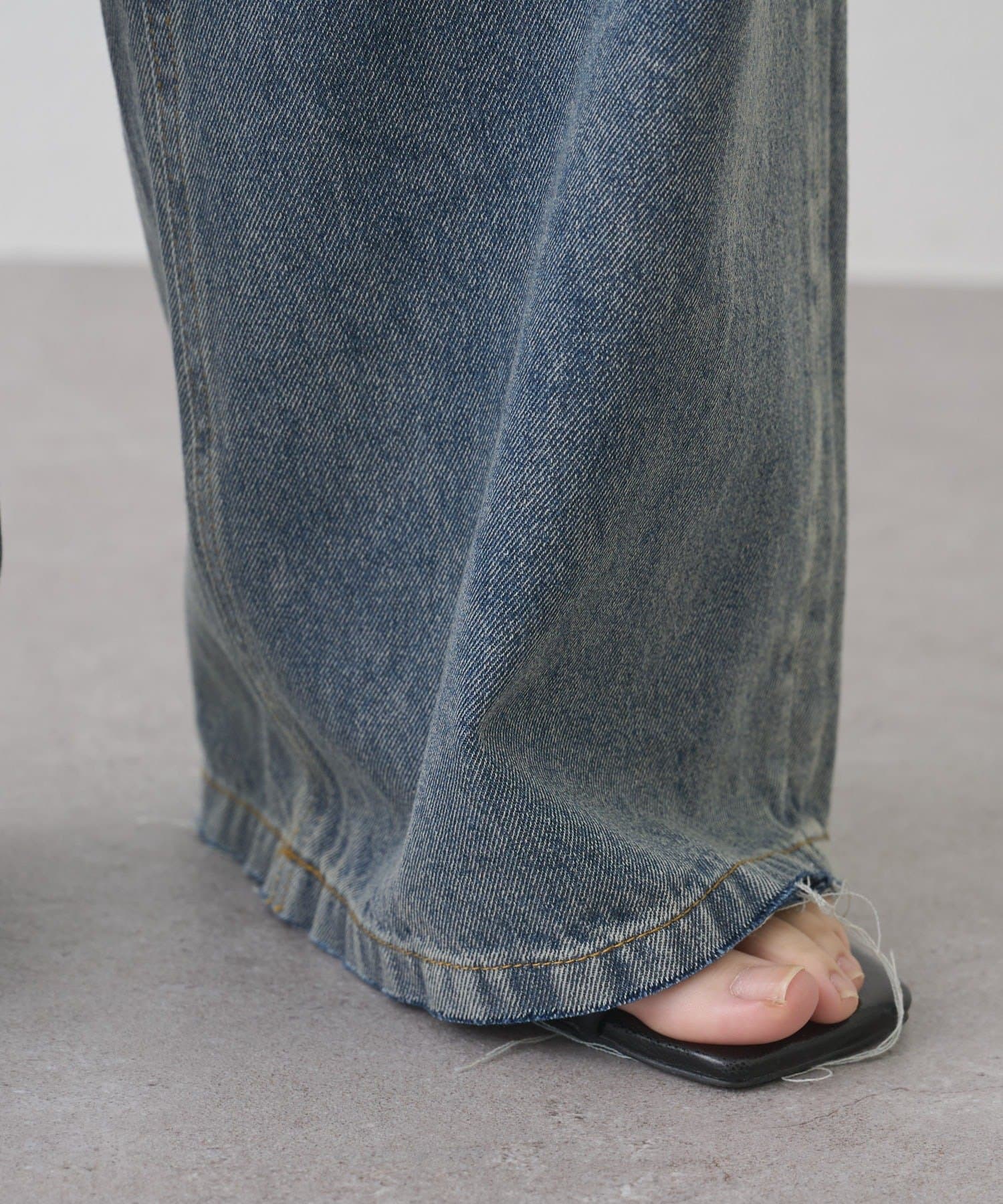 mystic(ミスティック) カットオフオーバーダイデニム