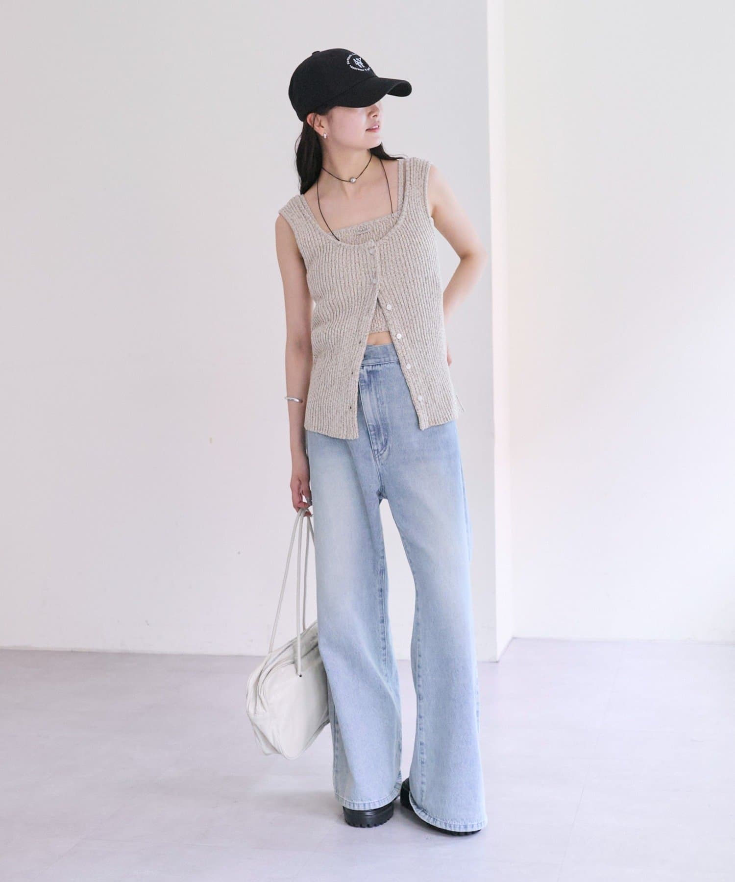 mystic(ミスティック) カットオフオーバーダイデニム