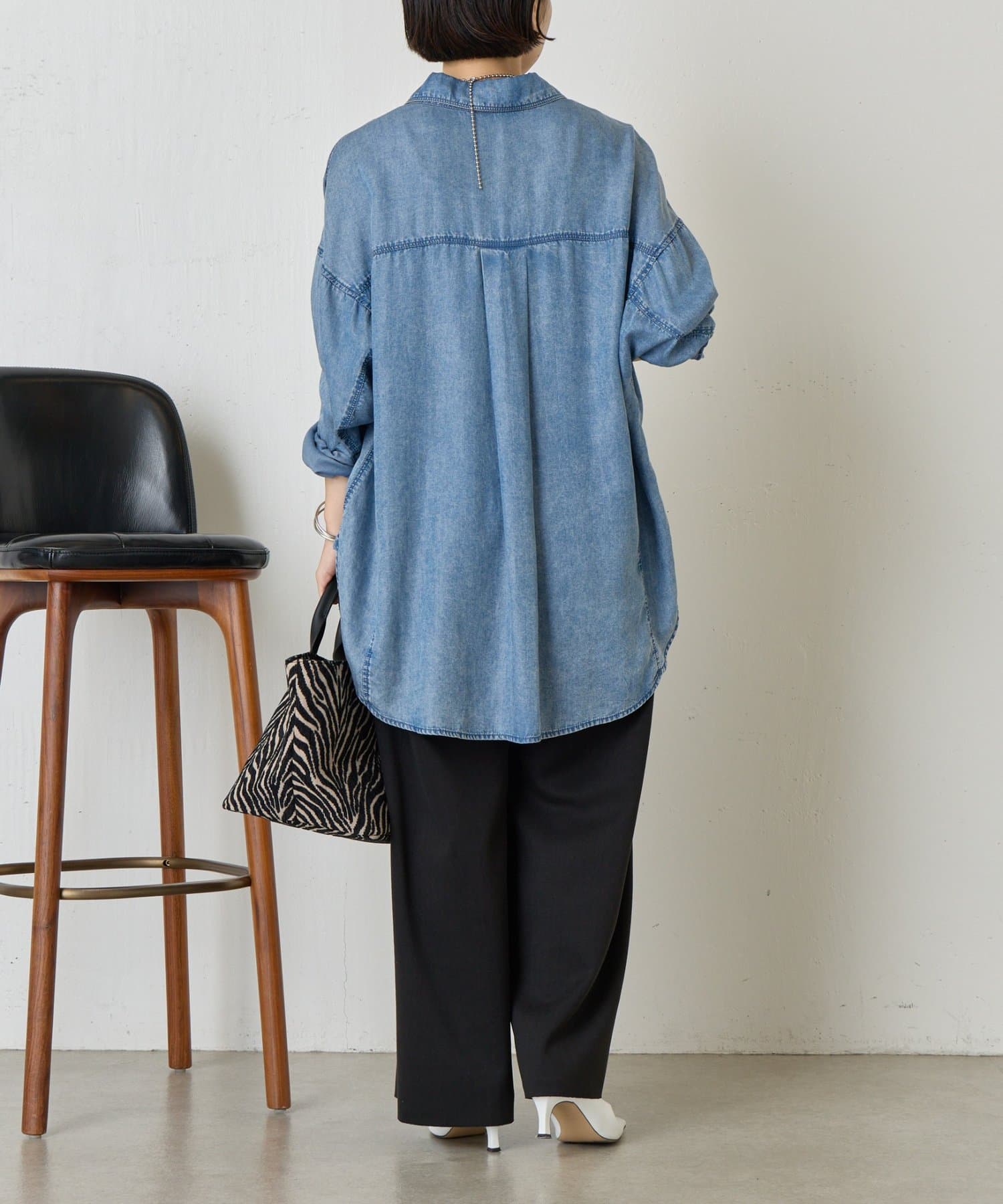 Jena　espace merveilleux(ジェナ　エスパスメルヴェイユ) 【あったかパンツ】ウールライクキャタピラーパンツ