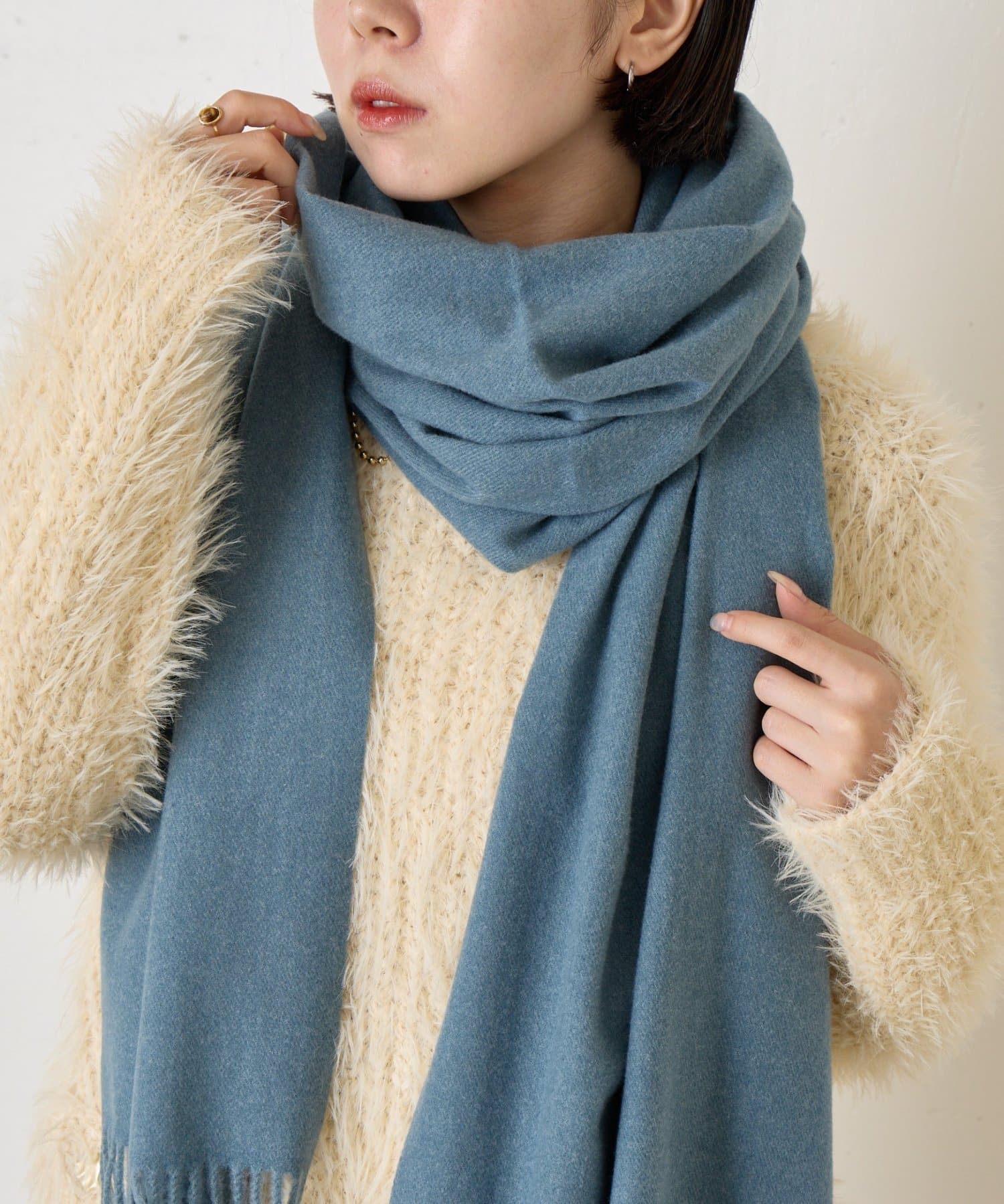 マニュエルギバル　ストール 新品】 マニュエルギバル Manuelle Guibal ISSA プリント