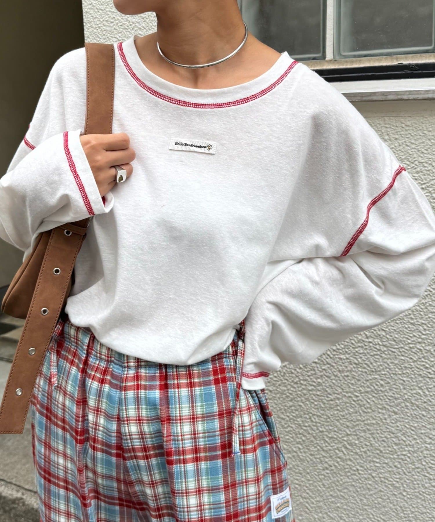 CIAOPANIC TYPY(チャオパニックティピー) 【HELLO.SANFRANCISCO/ハローサンフランシスコ】ネーム付きシアースラブロンTEE