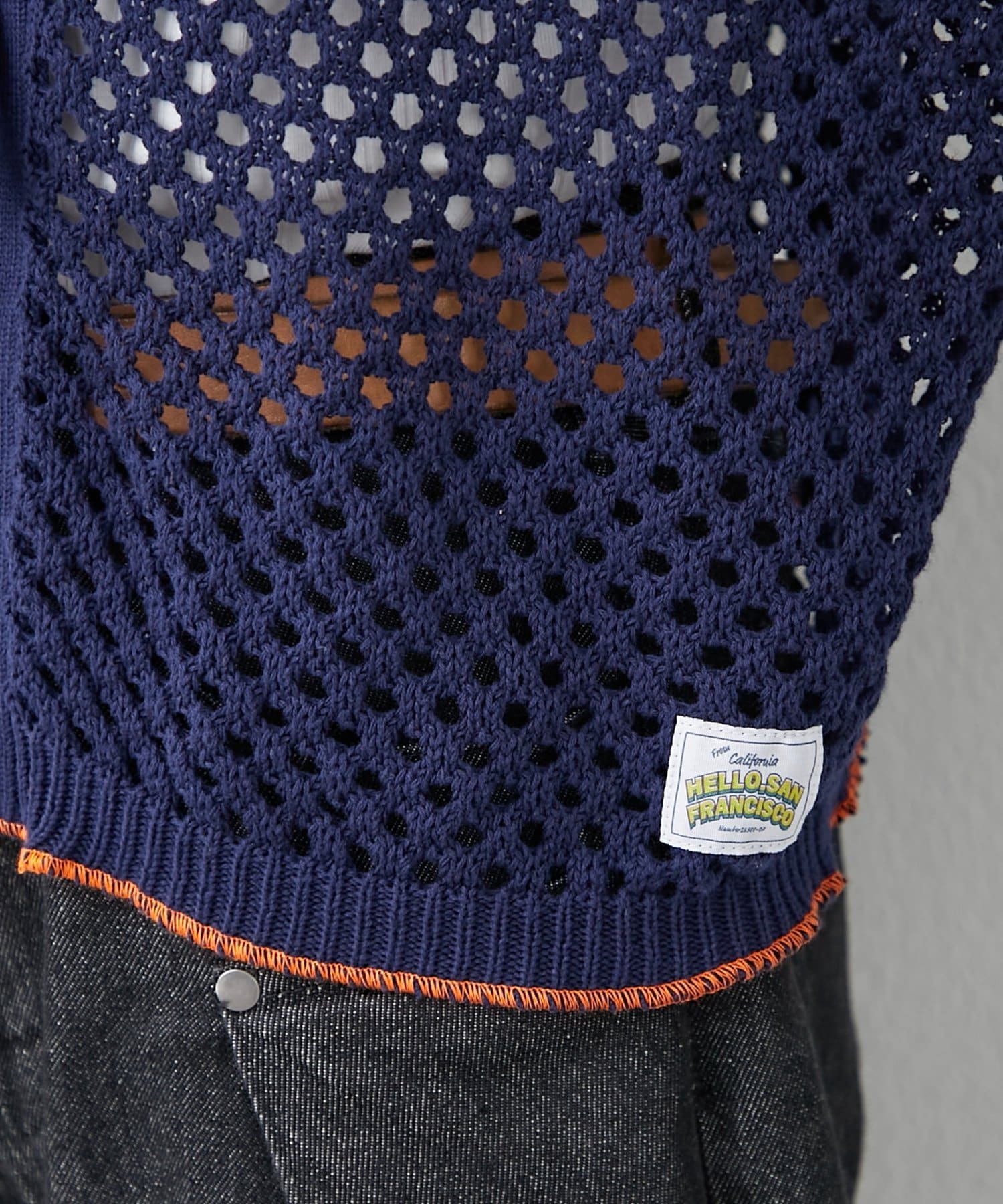 CIAOPANIC TYPY(チャオパニックティピー) 【HELLO.SANFRANCISCO】配色メローメッシュ2wayカーデ