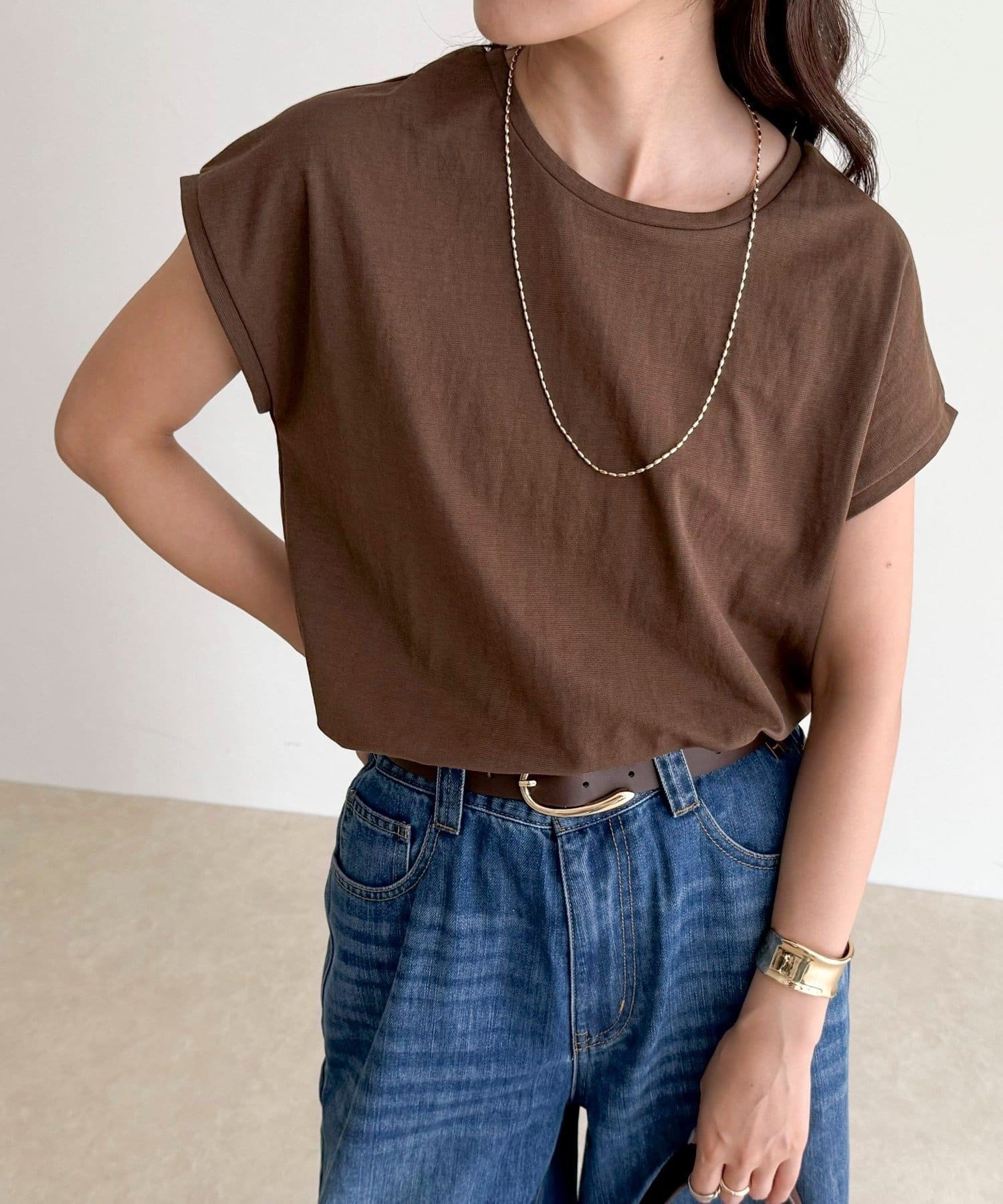 FREDY & GLOSTER(フレディ アンド グロスター) 《セットアップ対応》タンブラー鹿の子フレンチTシャツ