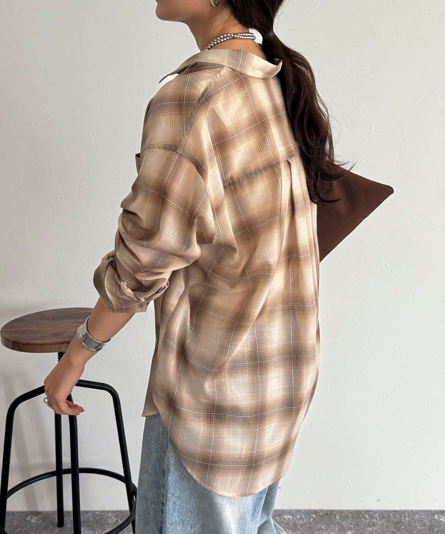 FREDY & GLOSTER(フレディ アンド グロスター) オンブレーチェック柄シャツ