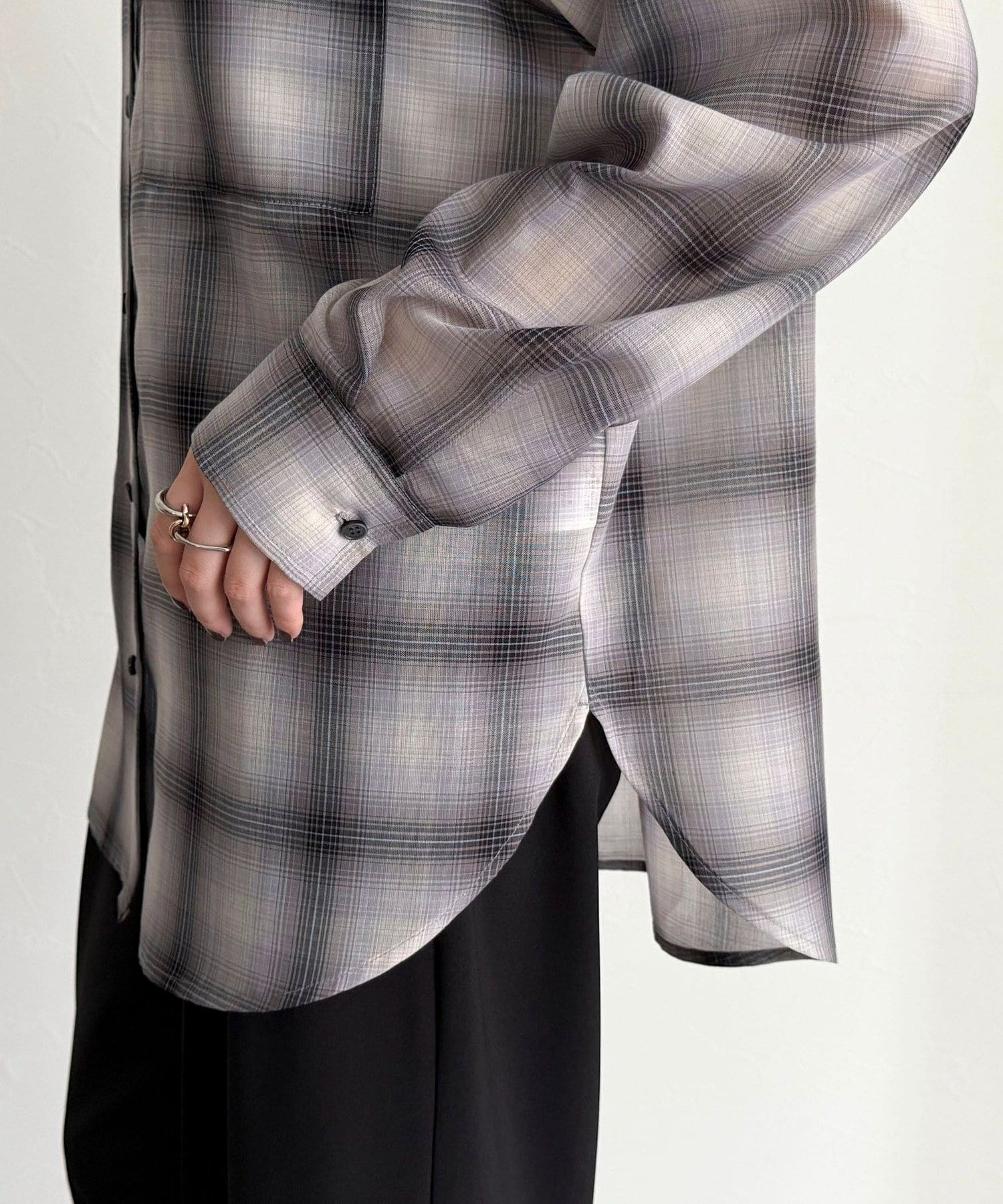 FREDY & GLOSTER(フレディ アンド グロスター) オンブレーチェック柄シャツ