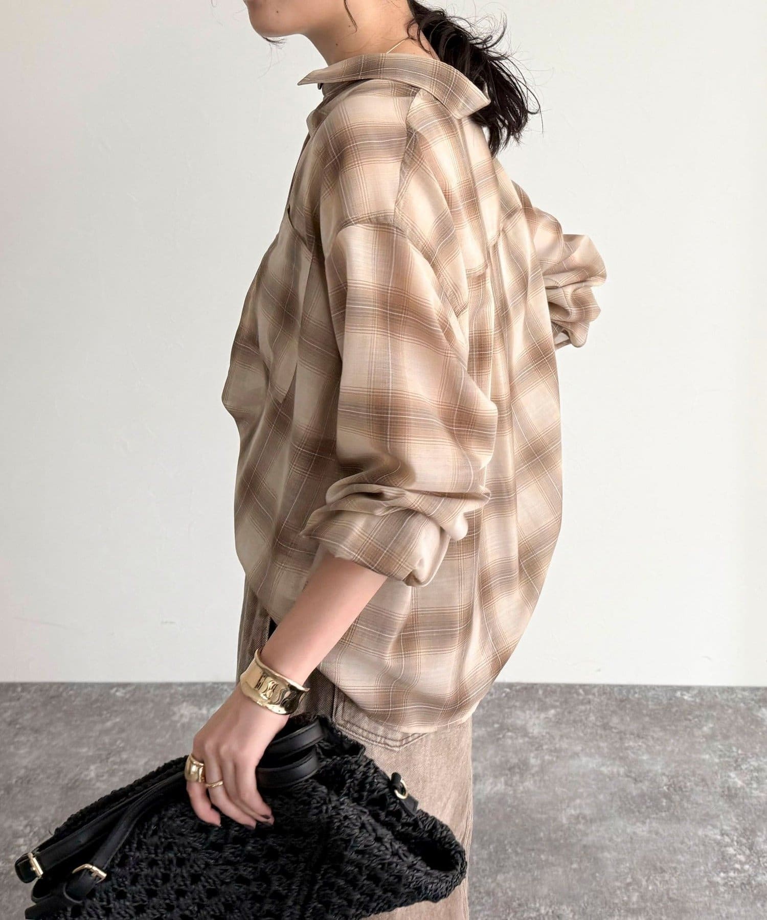 【ANTIGEL】新作★TARTAN GLAMOUR★コンフォート大きめカップ モノグラム刺しゅうTOPS - Ank Rouge(アンクルージュ)のTシャツ