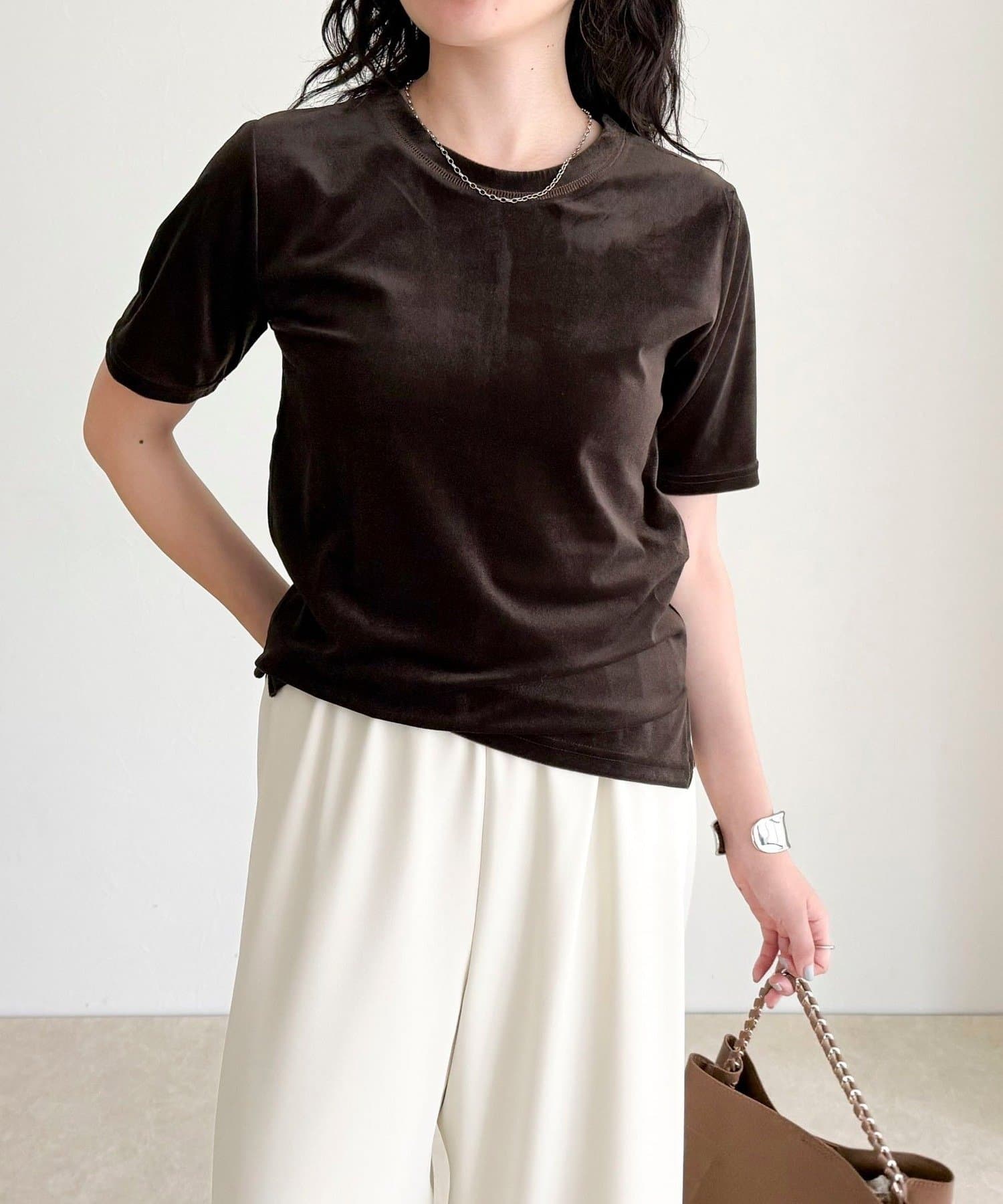 FREDY & GLOSTER(フレディ アンド グロスター) ベロア半袖Tシャツ