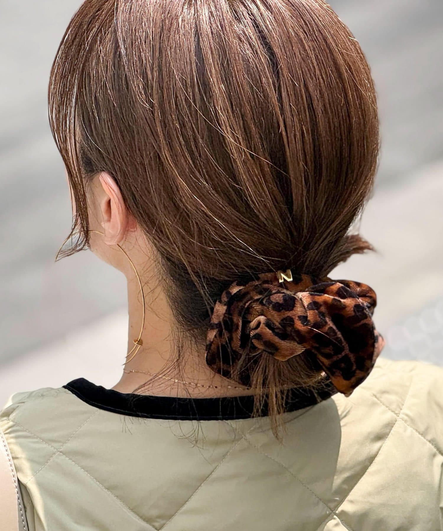 NOLLEY'S(ノーリーズ) 【NOLLEYS GOODS】 ハートレオパード柄シュシュ