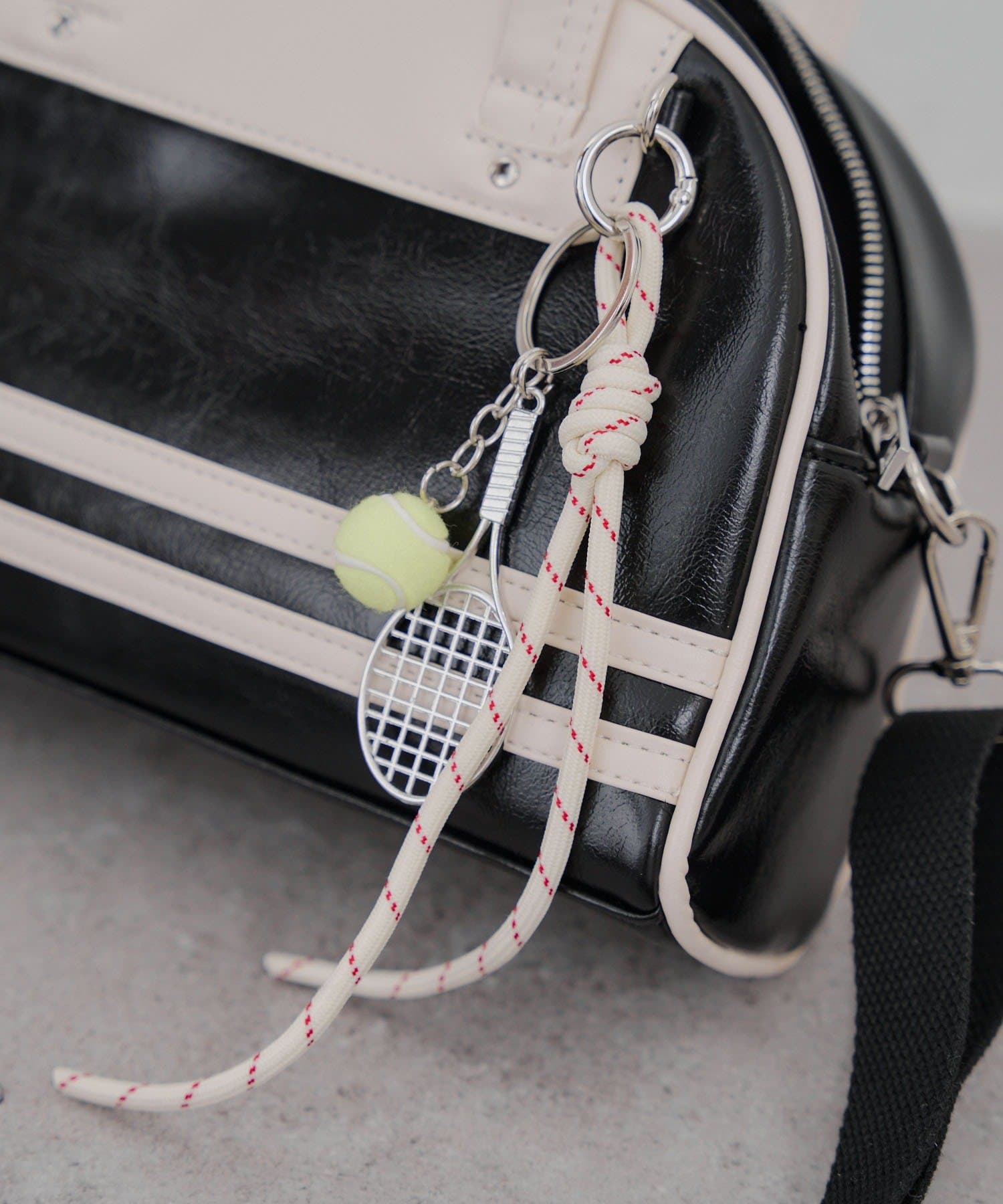 NICE CLAUP / OLIVE des OLIVE OUTLET(ナイスクラップ  / オリーブ デ オリーブ アウトレット) 【RMAF】テニスチャーム付き２WAYボストン