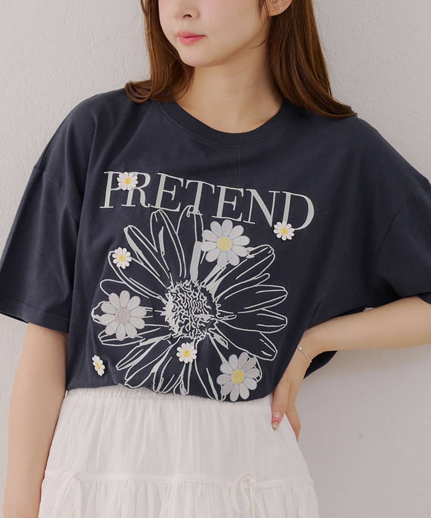 NICE CLAUP / OLIVE des OLIVE OUTLET(ナイスクラップ  / オリーブ デ オリーブ アウトレット) 【RMAF】デイジーBIGTシャツ