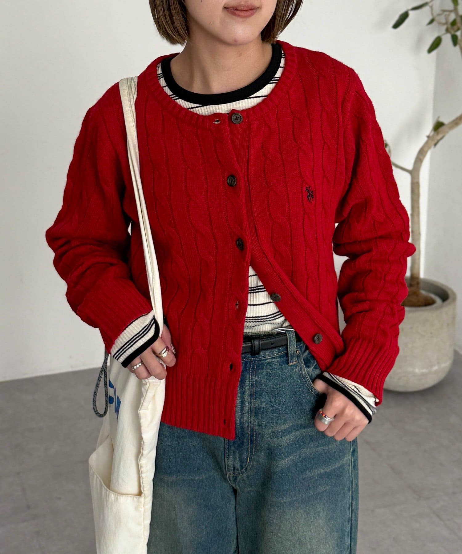 CPCM(シーピーシーエム) 【U.S. POLO ASSN.】ケーブルカーディガン