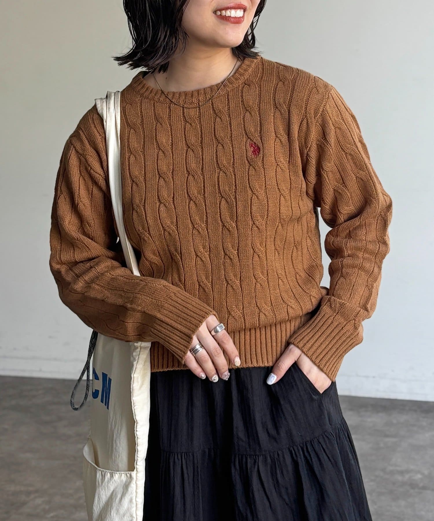 CPCM(シーピーシーエム) 【U.S. POLO ASSN.】ケーブルニット