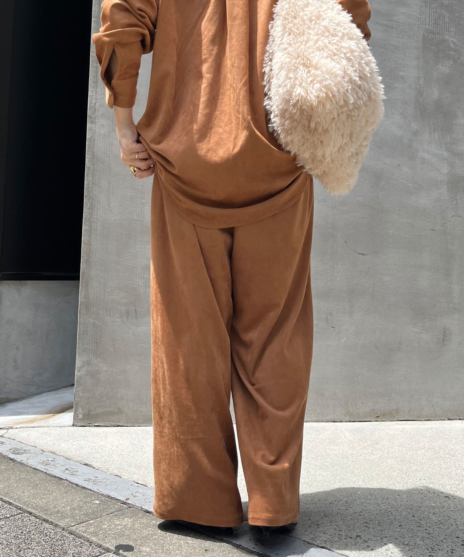 DOUDOU(ドゥドゥ) 【お気に入り総選挙】スウェードタックパンツ