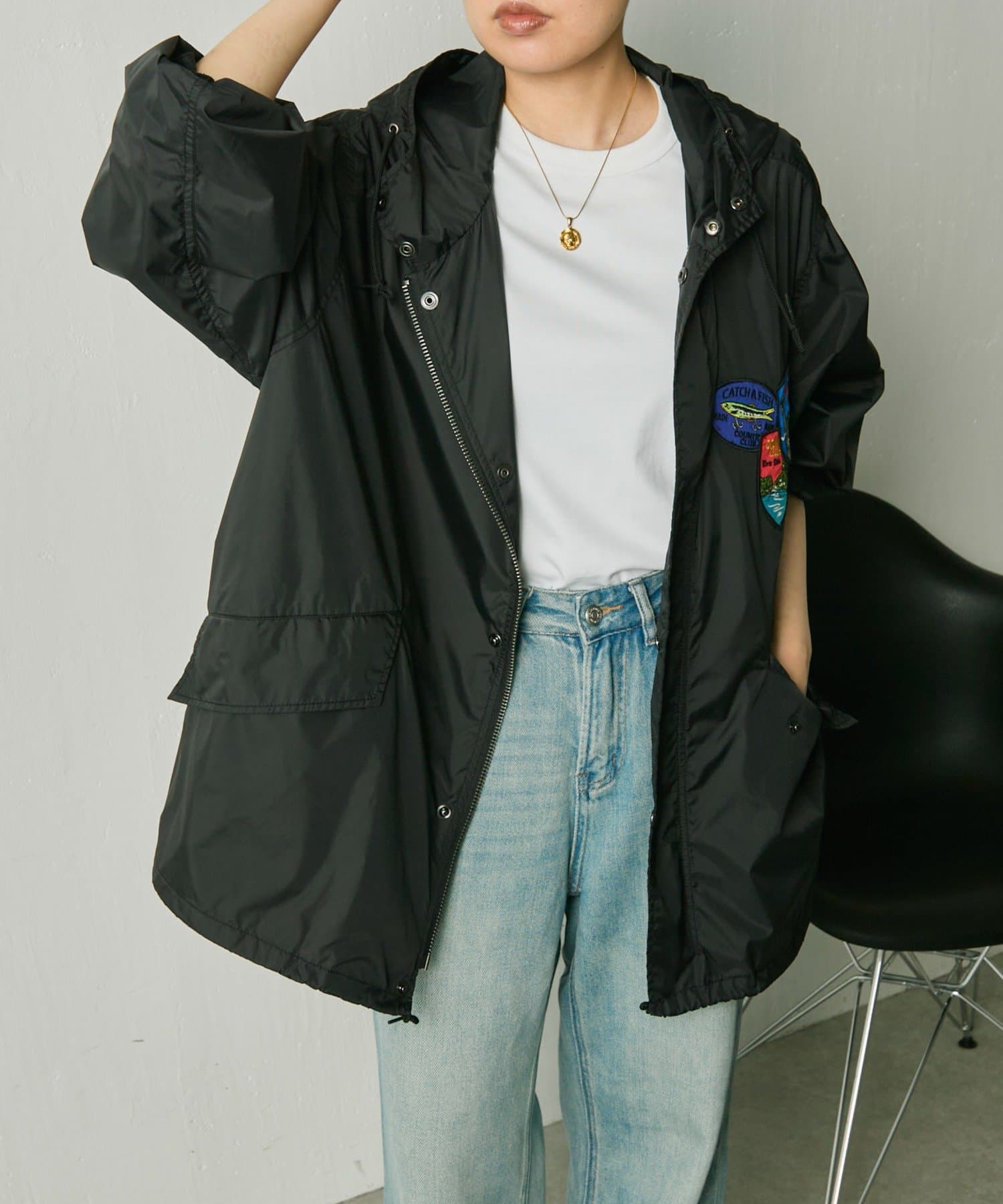 ear PAPILLONNER フード付きコートSUM1 STYLE セール 65%OFF】【ear PAPILLONNER】ハーフコート【SUM1 STYLE