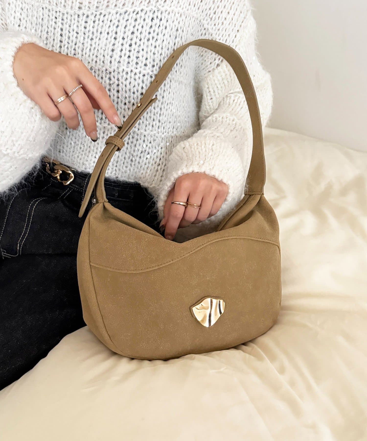 Thevon.(ゼヴォン) 【Yuna＆Mayuコラボ企画】ニュアンスワンハンドルバッグ