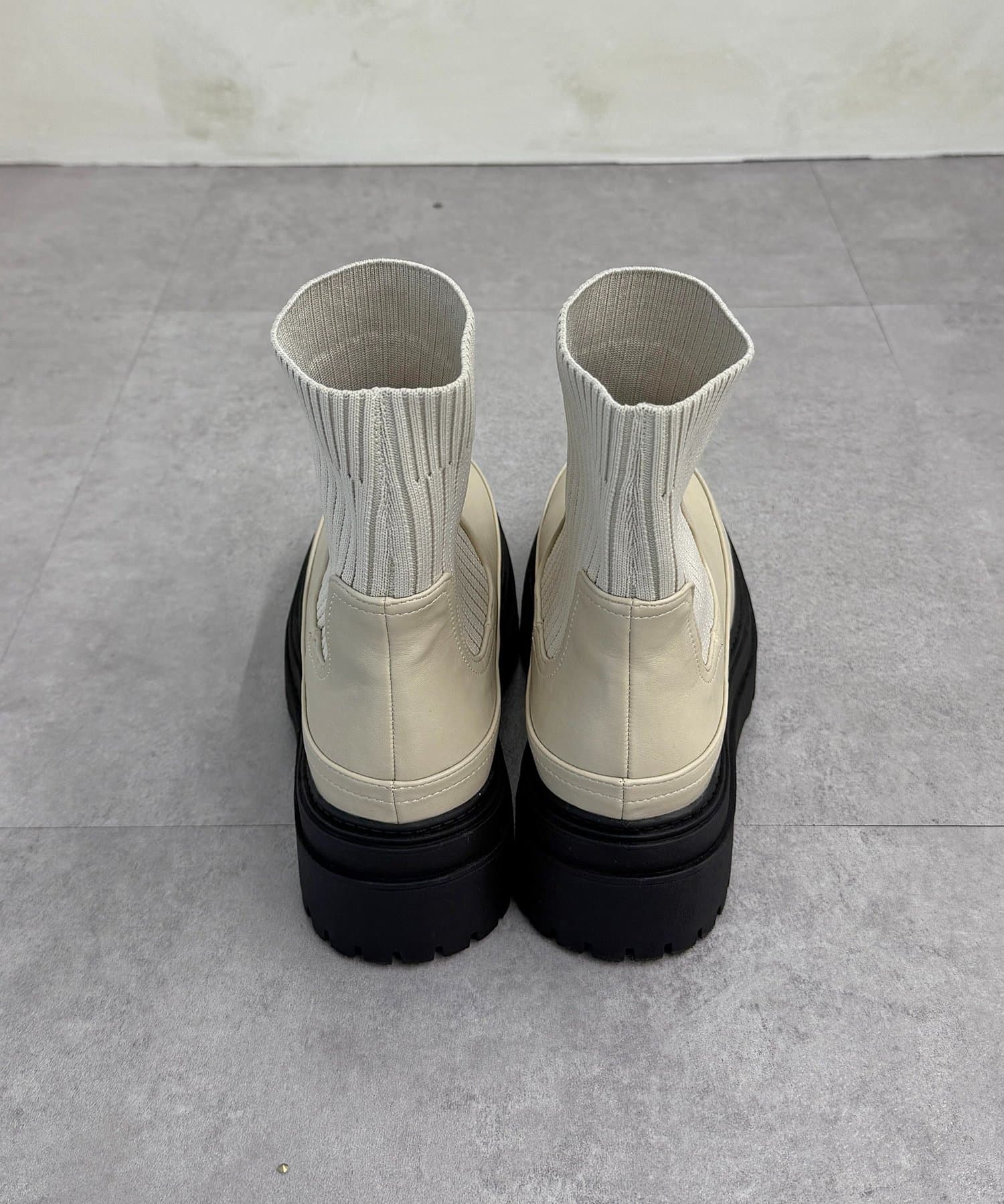 CPCM(シーピーシーエム) 厚底ニットブーツ