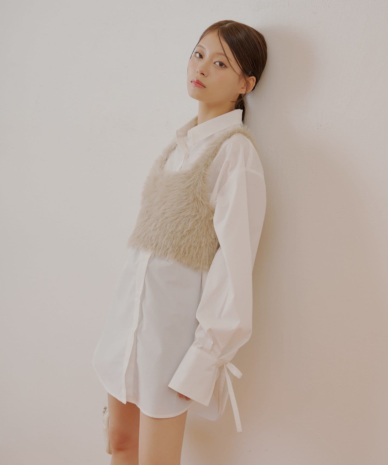 ラメフェザービスチェルーズシャツセット | Chico(チコ