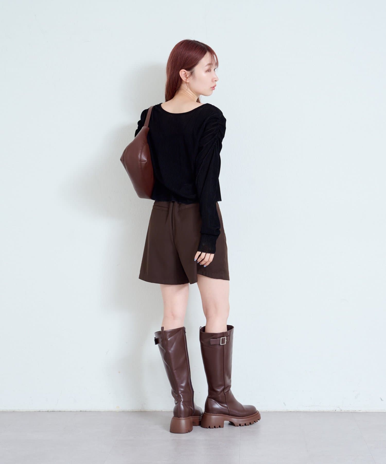 Kastane(カスタネ) 【WEB先行/2サイズ展開】ストライプベロアフロッキー2wayカーディガン