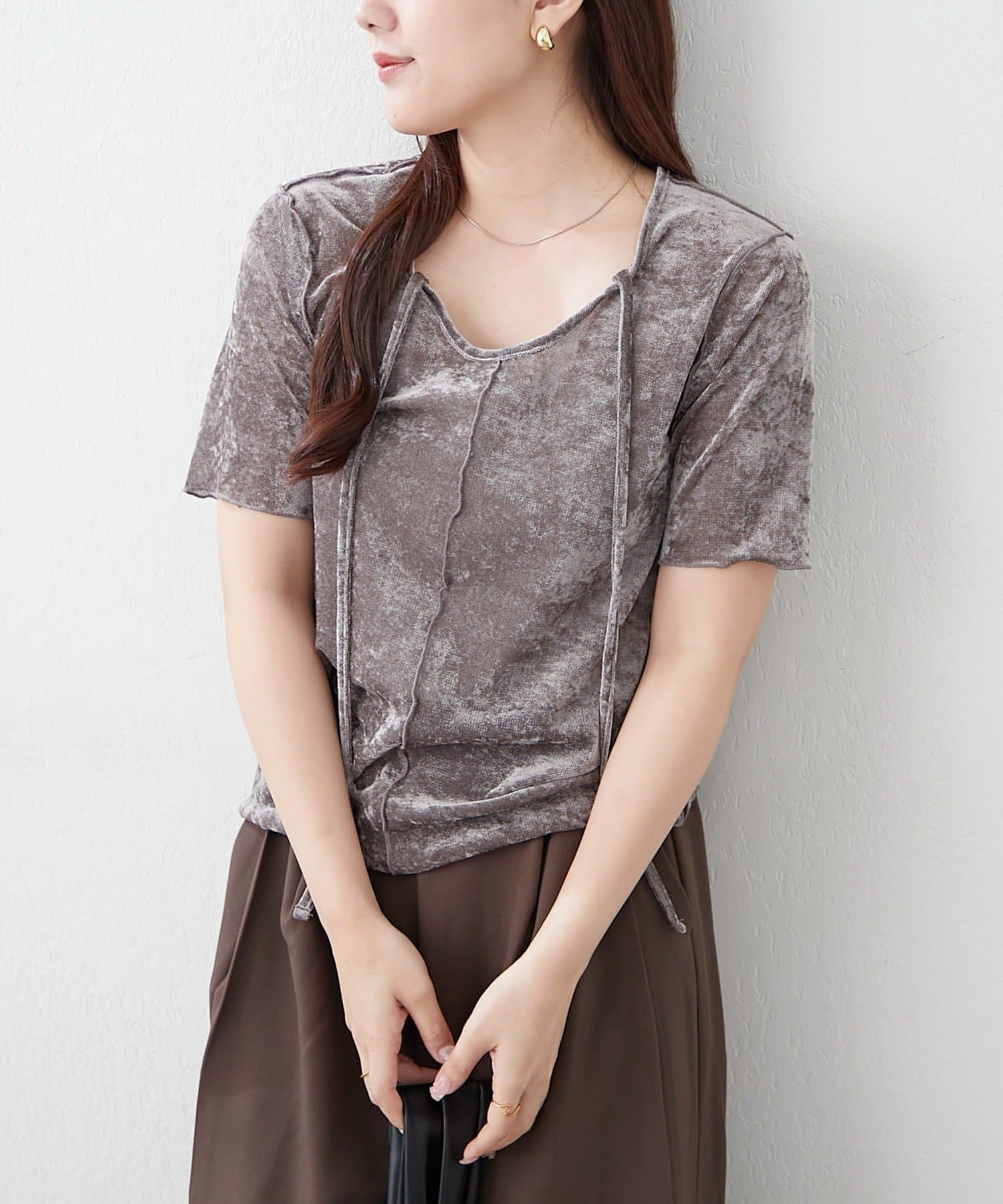 NICE CLAUP / OLIVE des OLIVE OUTLET(ナイスクラップ  / オリーブ デ オリーブ アウトレット) 【RMAF】2WAYシアープルオーバー