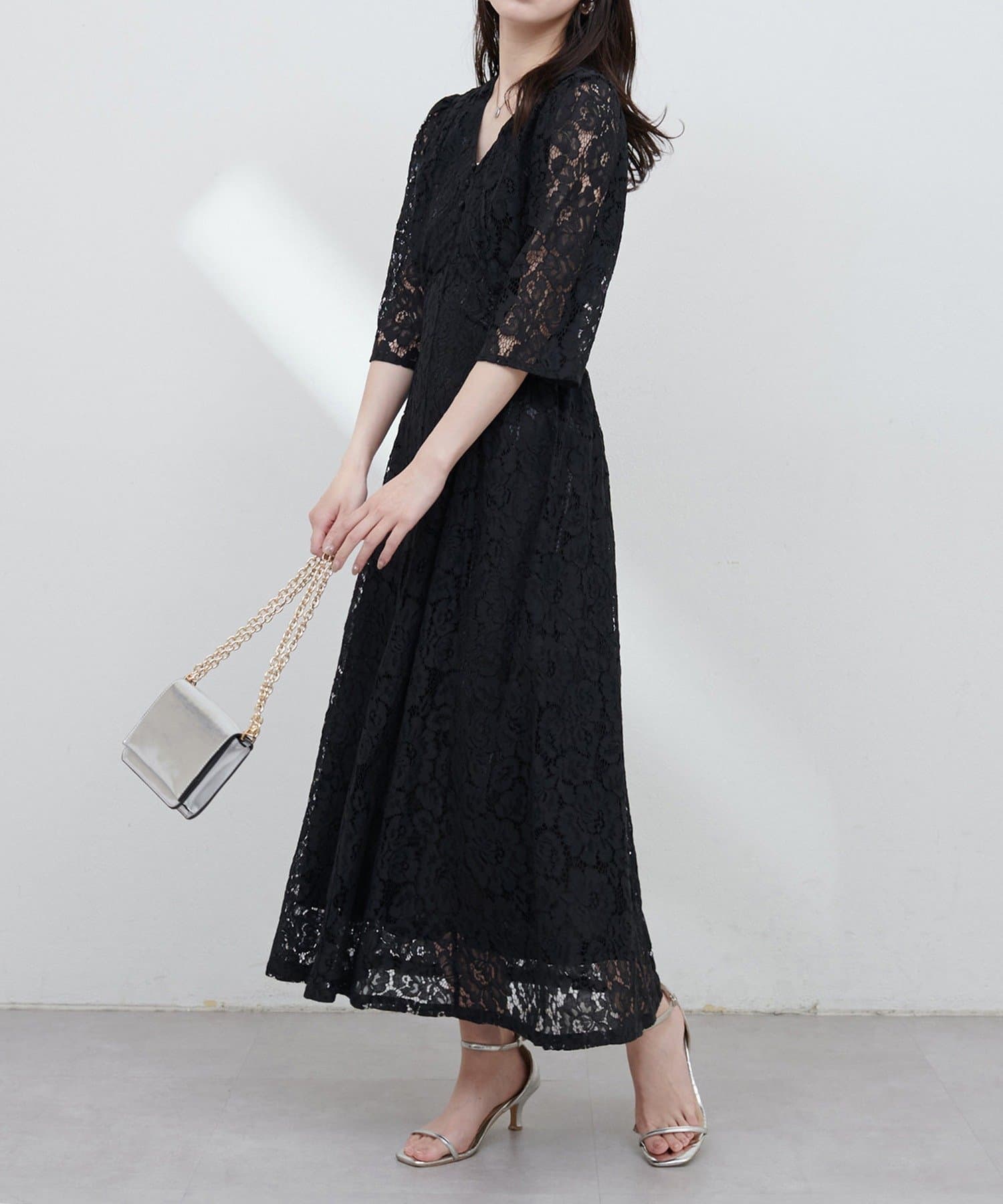 NICE CLAUP / OLIVE des OLIVE OUTLET(ナイスクラップ  / オリーブ デ オリーブ アウトレット) 【natural couture】レトロレースワンピース