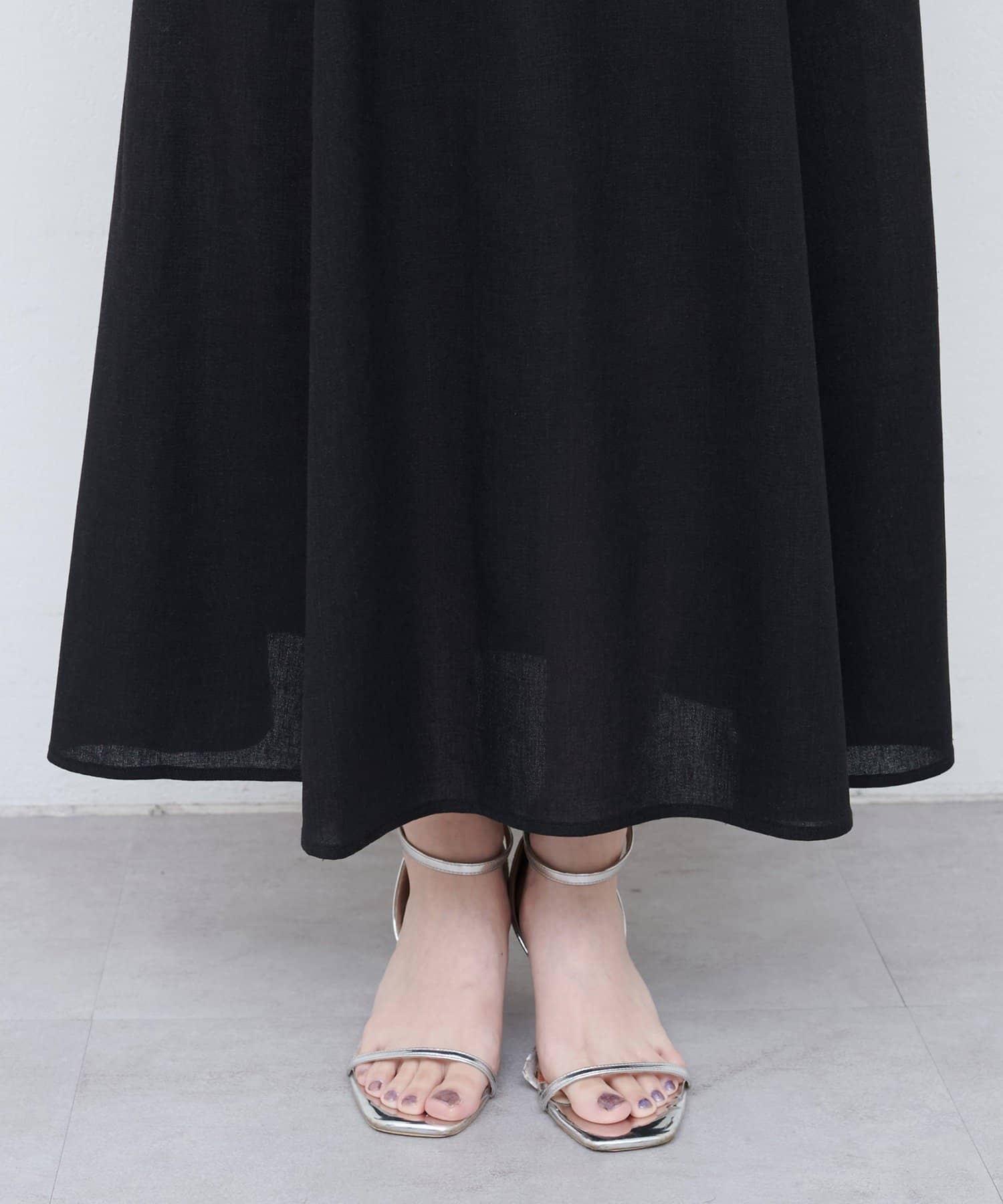 NICE CLAUP / OLIVE des OLIVE OUTLET(ナイスクラップ  / オリーブ デ オリーブ アウトレット) 【natural couture】osonoリネン混ねじりキャミワンピース