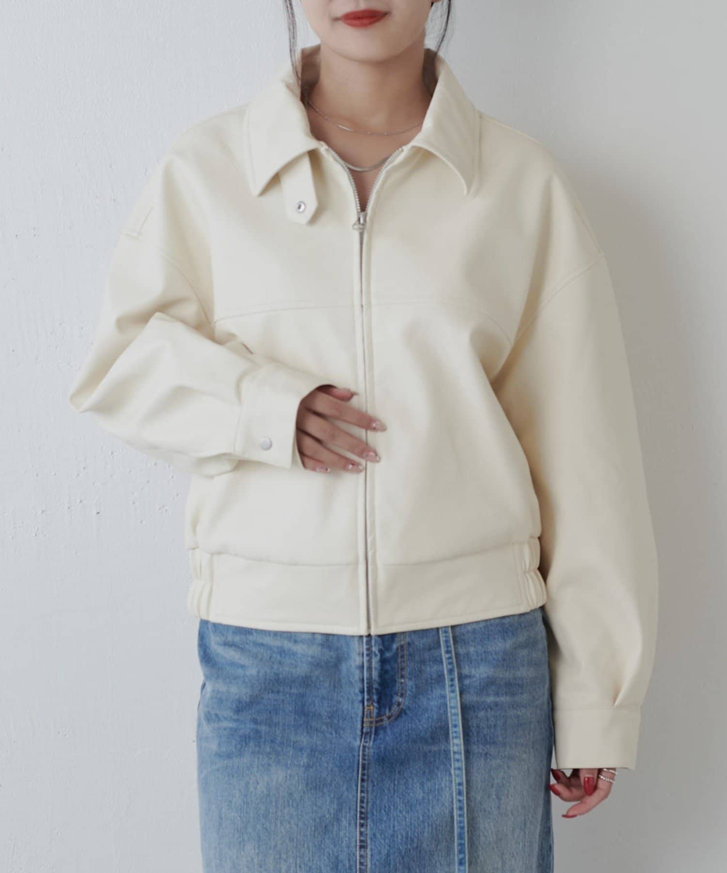 Lui's(ルイス) シンセティックレザーブルゾン