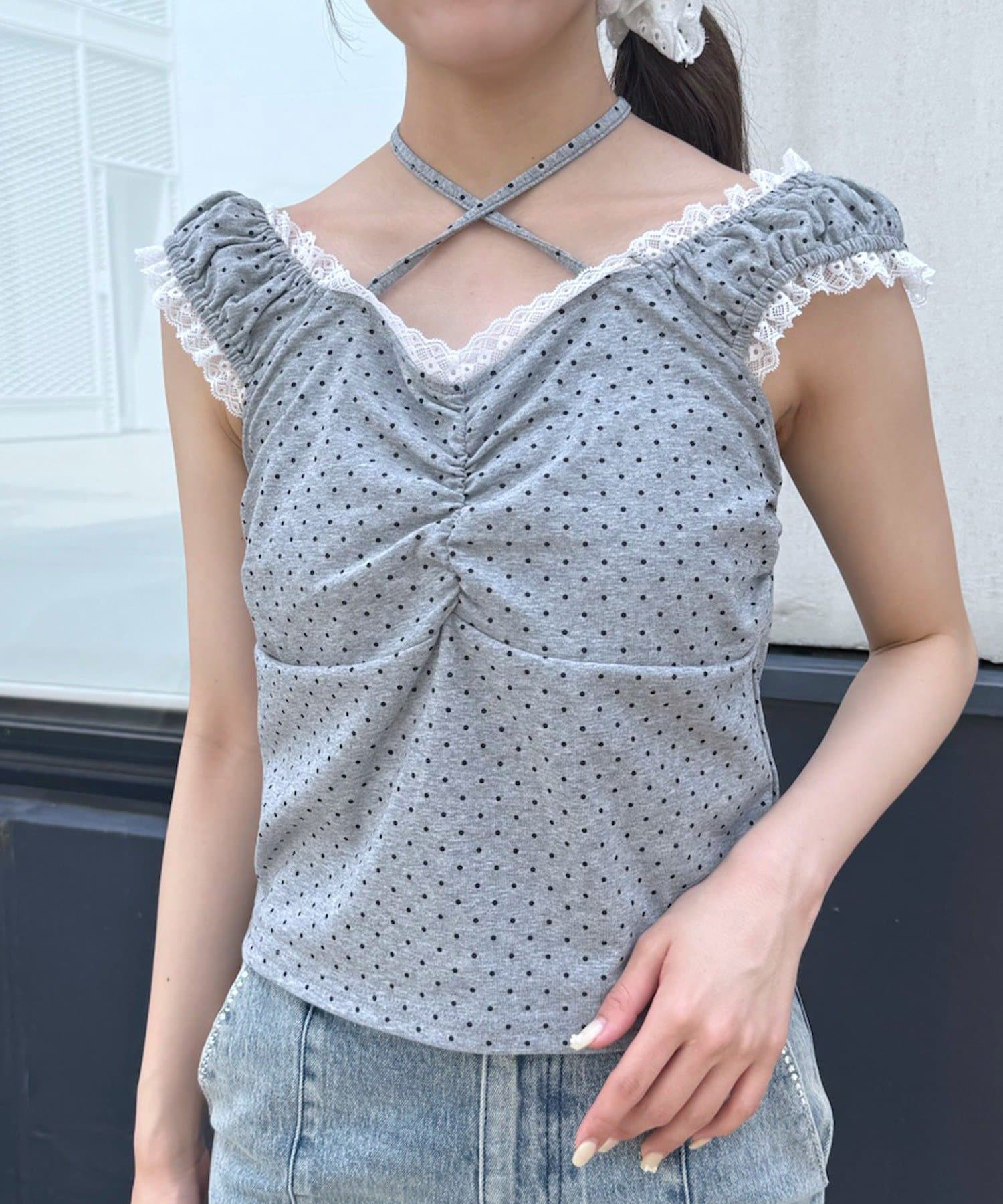 mline(エムライン) [mline]ドットシャーリングＴシャツ