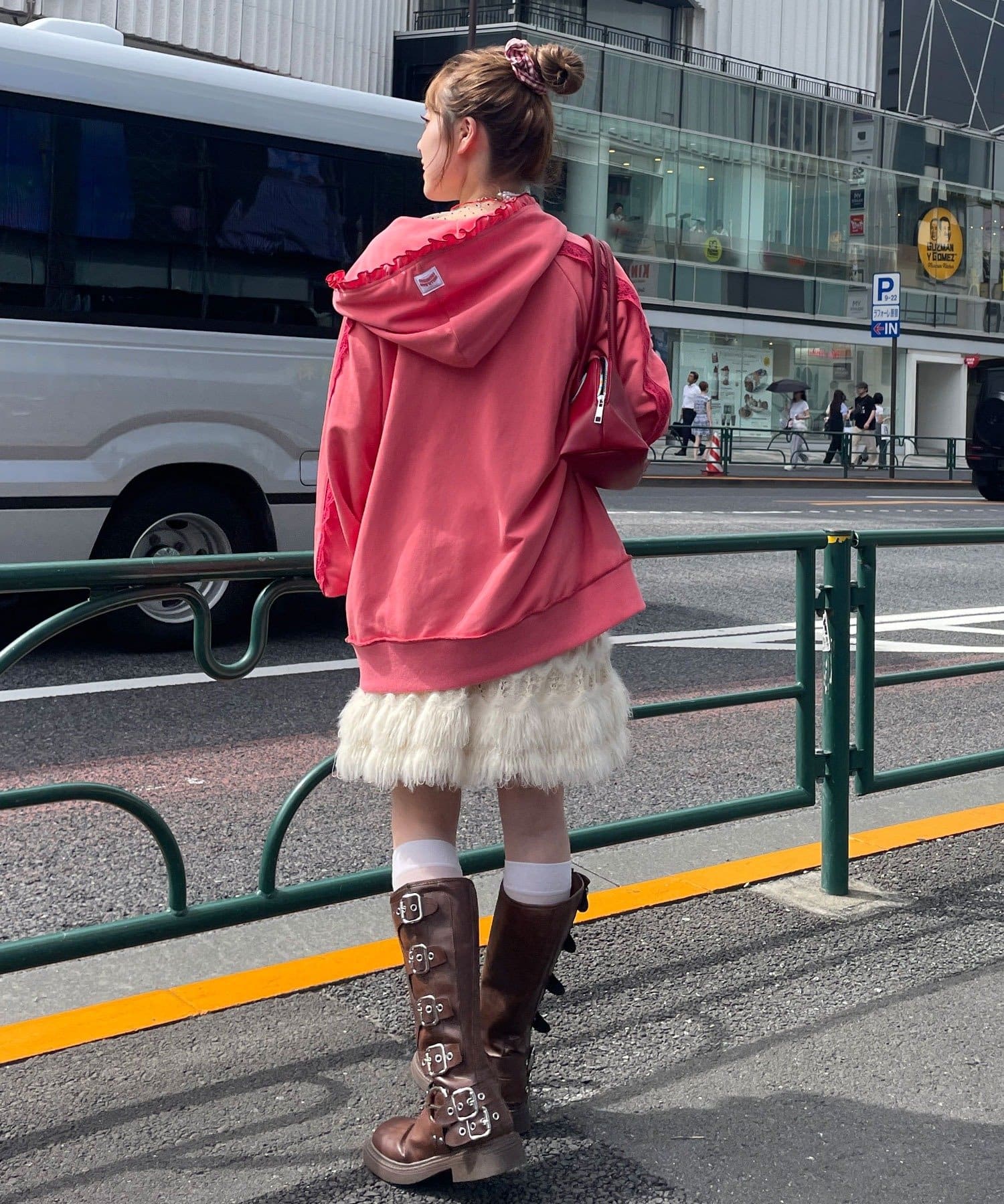 CIAOPANIC(チャオパニック) 【あやっち(@_acoba_)企画】【HELLO.SANFRANCISCO/ハローサンフランシスコ】配色メローフリルレースパーカー